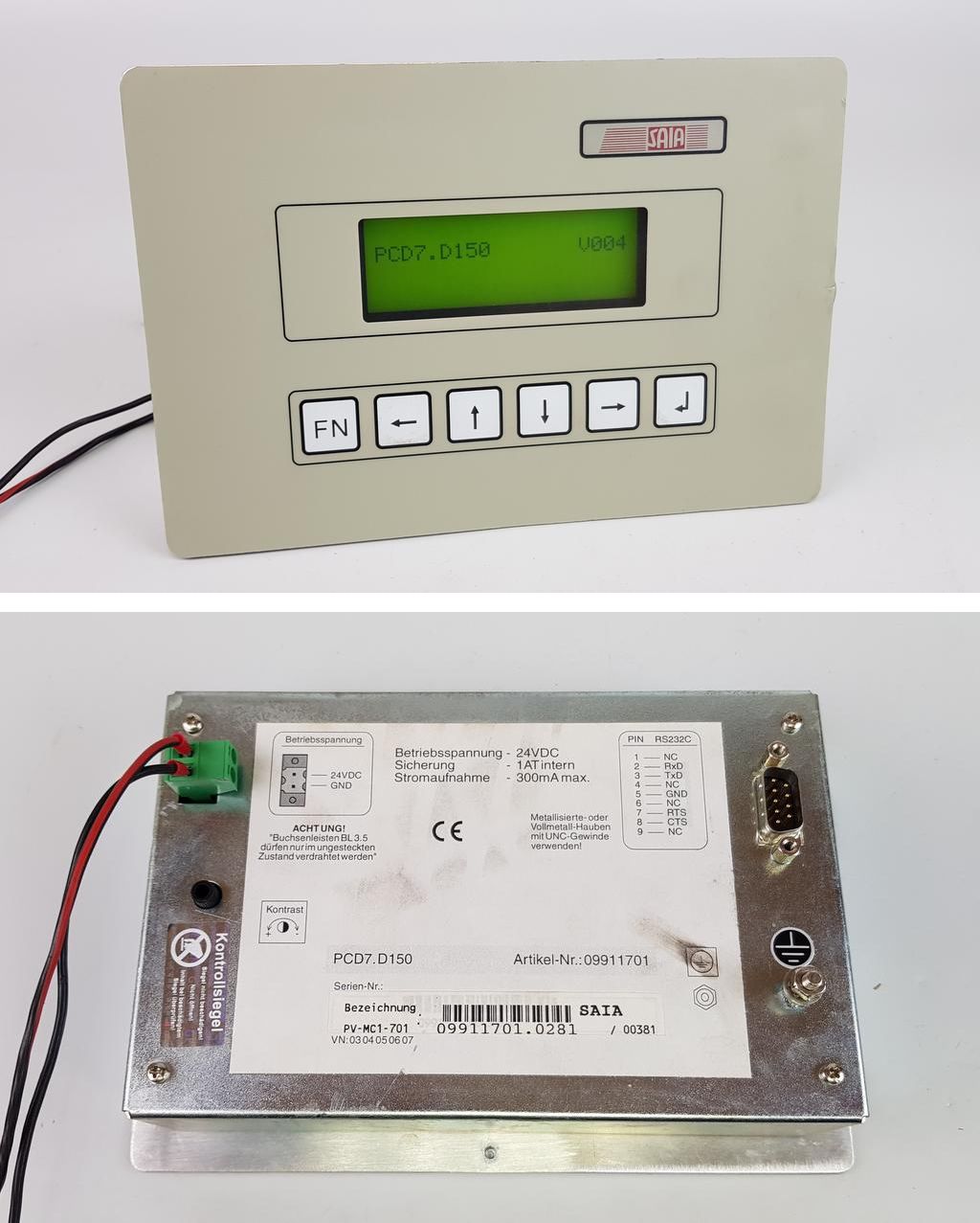 PP8006 Bedienpanel Saia PCD7.D150 PV-MC1-701_2