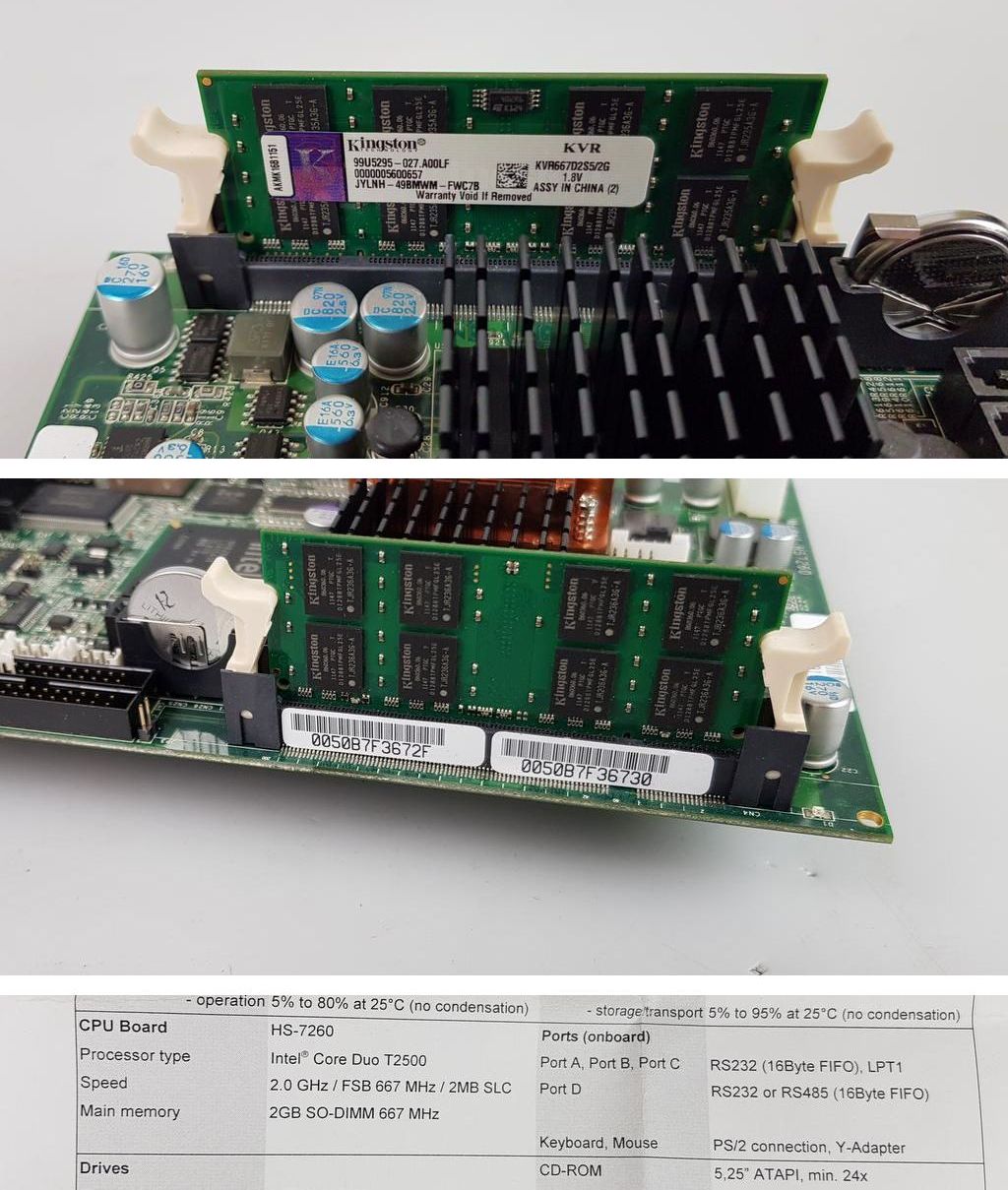 PP8400 EAE CPU board HS 7260 Intel Core Duo T2500_3