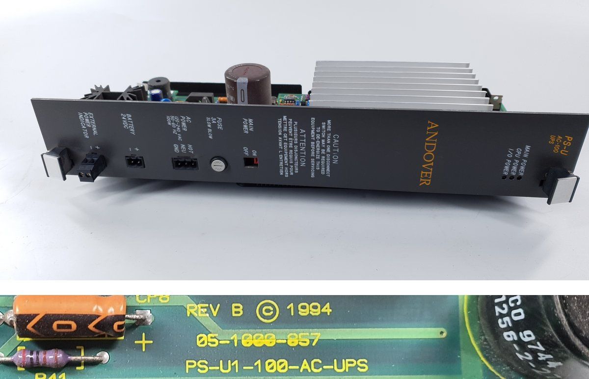 .PP9546 Andover Controls PS-U1-100-AC-UPS 05-1000-857 Rev B