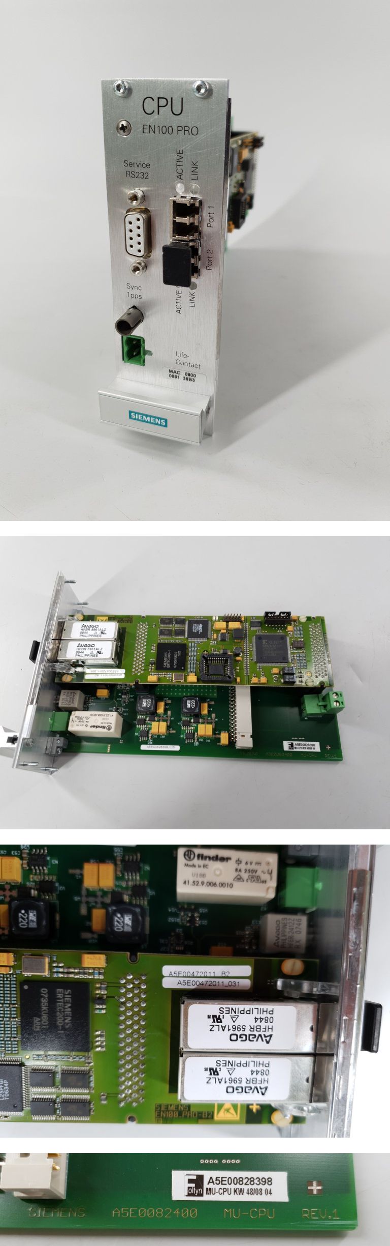 .PP9826 Siemens MU-CPU A5E00828398 CPU EN100 PRO Rev1 A5E0082400_2