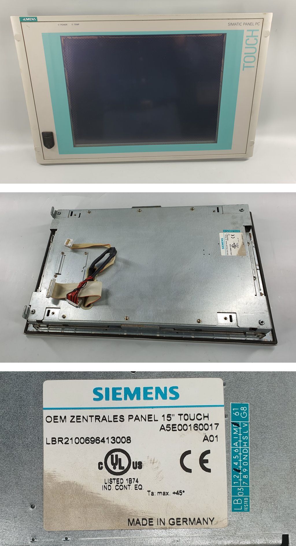 PP9900 15" Touchpanel Siemens A5E00160017_2
