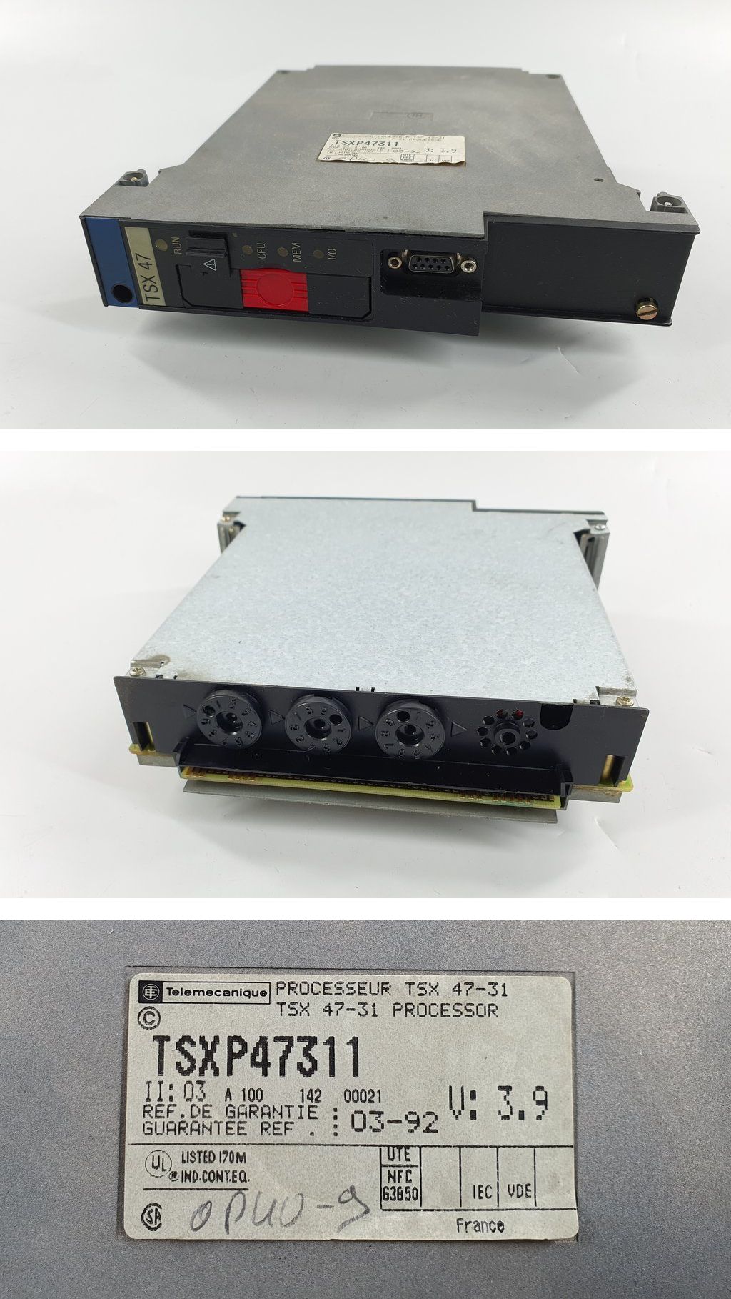 PP9911 CPU Telemecanique TSXP47311 TSX 47 31 V 3.9 03.92_2