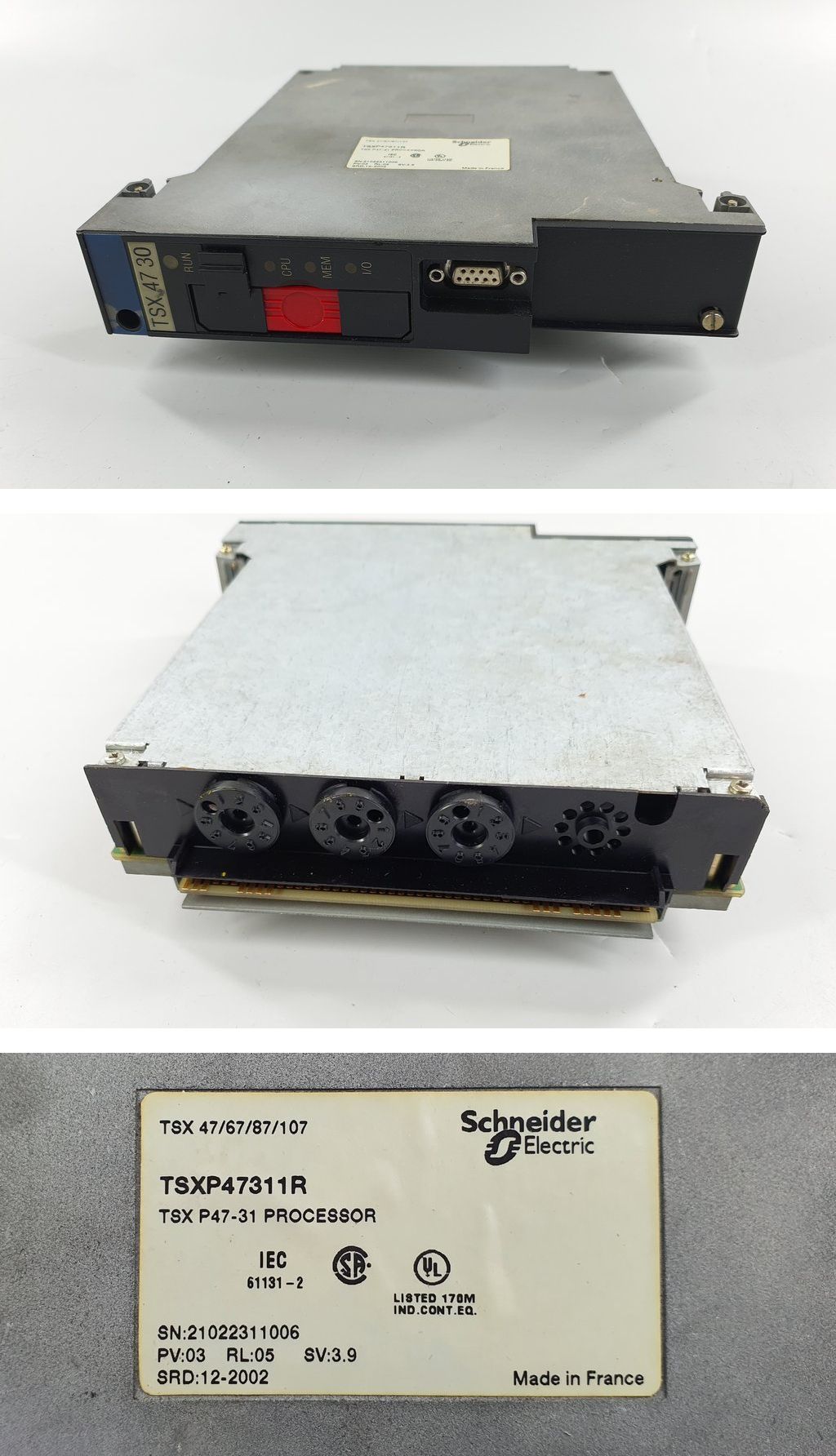 PP9912 CPU Telemecanique TSXP47311R TSX 47 31 SV 3.9 12.02_2