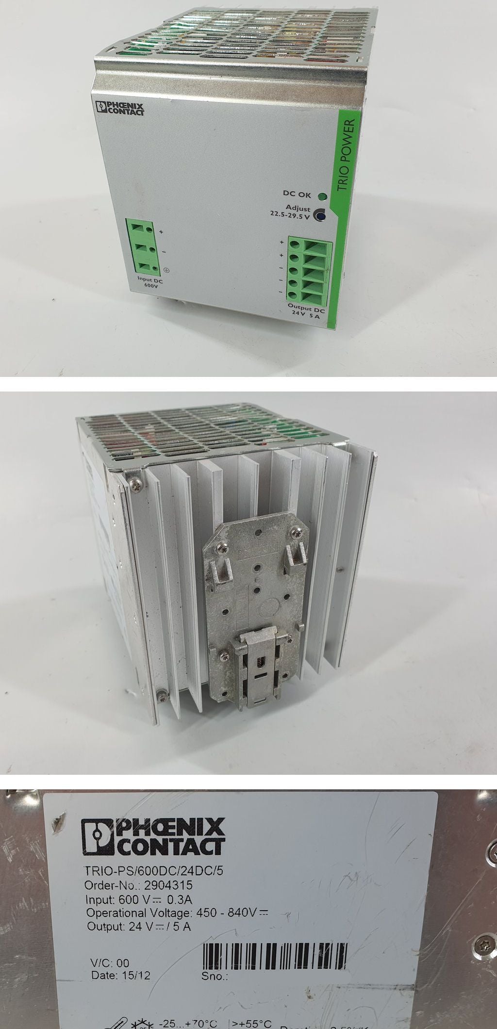 PQ1043 Power Supply Phoenix Contact TRIO-PS/600DC/24DC/5 2904315_2