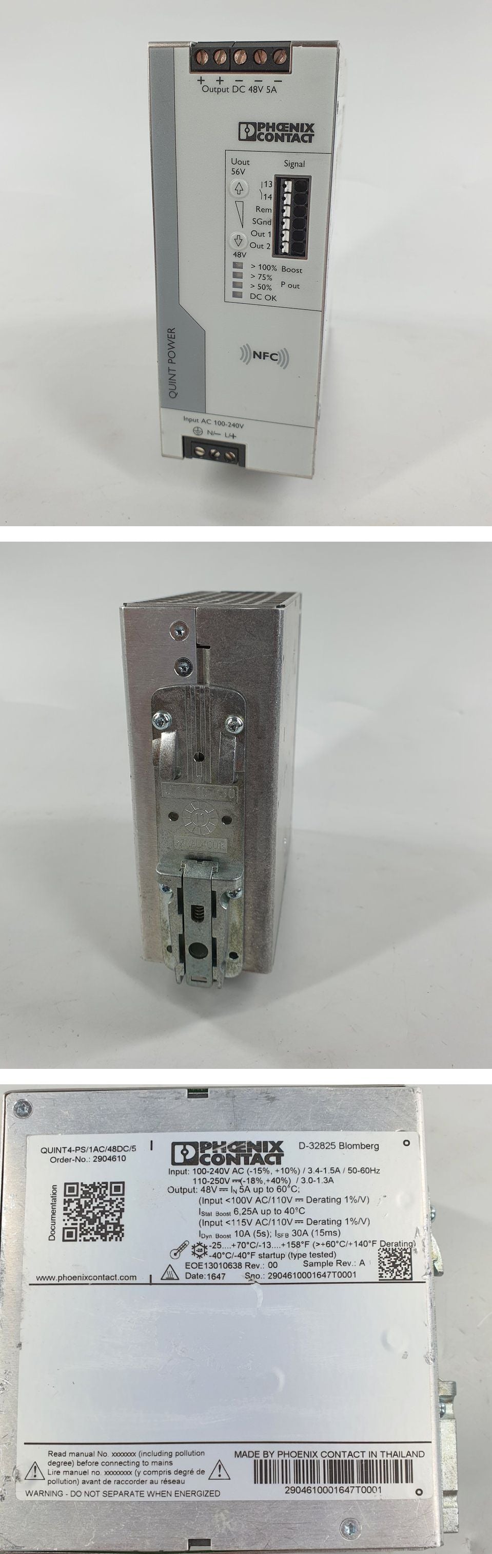 PQ109 Power Supply Phoenix Contact Quint4-PS/1AC/48DC/5 2904610_2