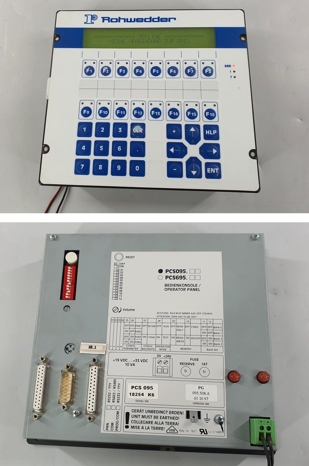 PQ1206 Bedienpanel Rohwedder PCS095 PG 095.508.A_2