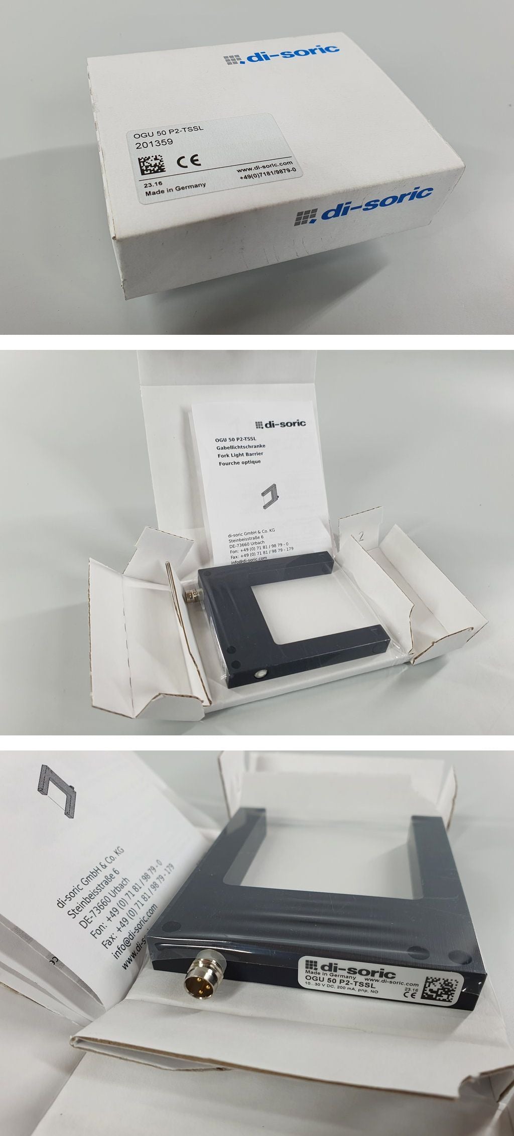 PQ1414 Laser Gabellichtschranke di-soric OGU 50 P2-TSSL 201359_2