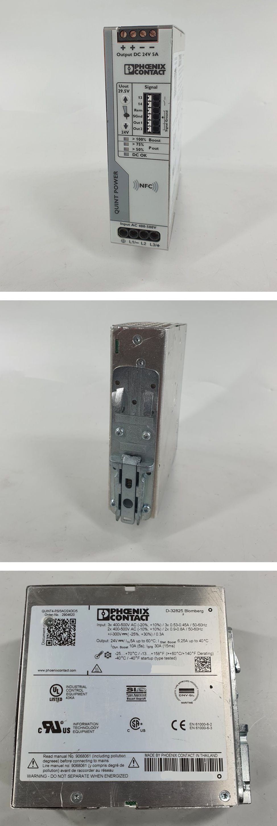 PQ152 Power Supply Phoenix Contact Quint4-PS/3AC/24DC/5 2904620_2