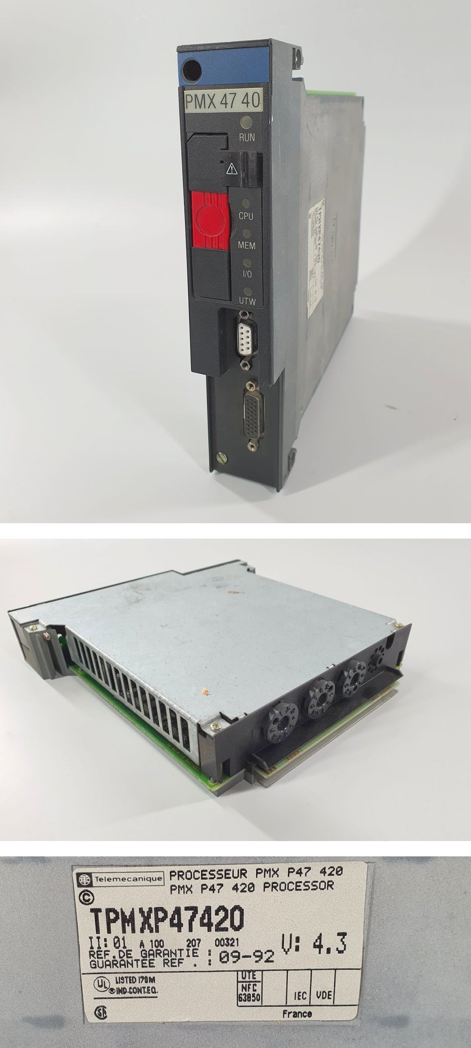 PQ1521 CPU mit Ram Module Telemecanique TPMXP47420 V4.3 PMX4740_2