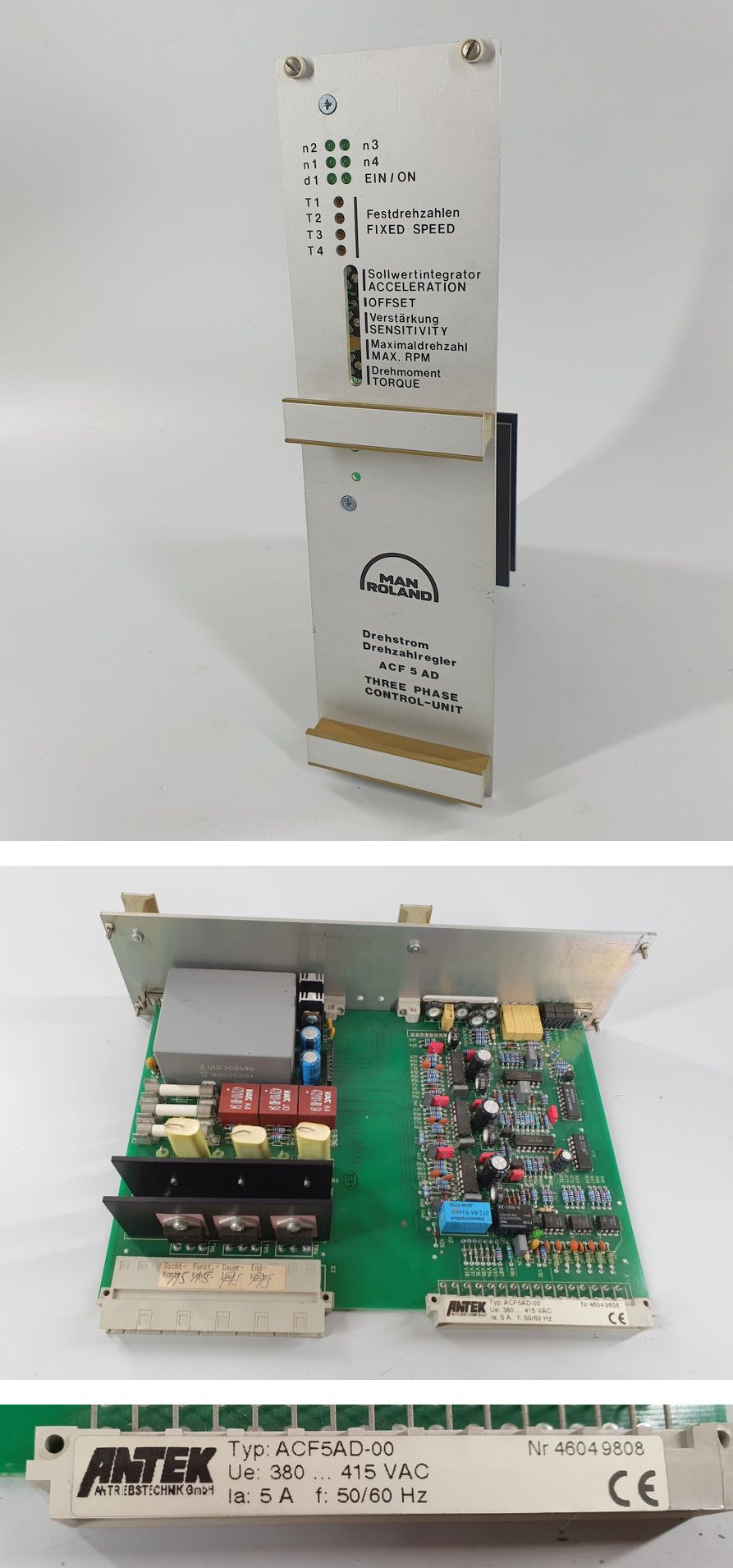 PQ1794 Drehzahlregler MAN Roland Antek ACF5AD-00 ACF 5 AD 380/415V 5A_2