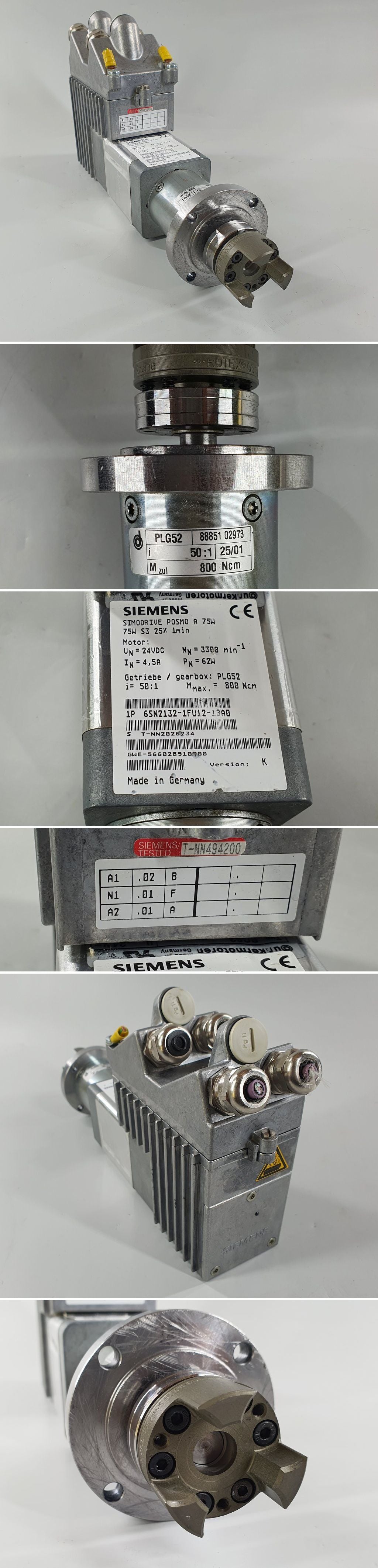 .PQ2215 Positioniermotor Posmo A 75W Siemens 6SN2132-1FU12-1BA0 Version K 24V DC_2