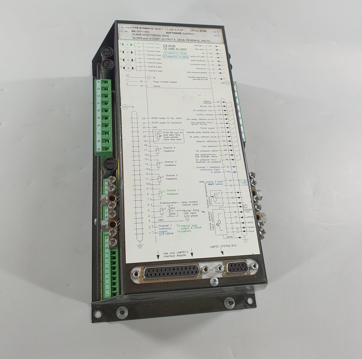 PQ2400 Brennersteuerung Lamtec Etamatic OEM 663O1-1 0 22D S S AP