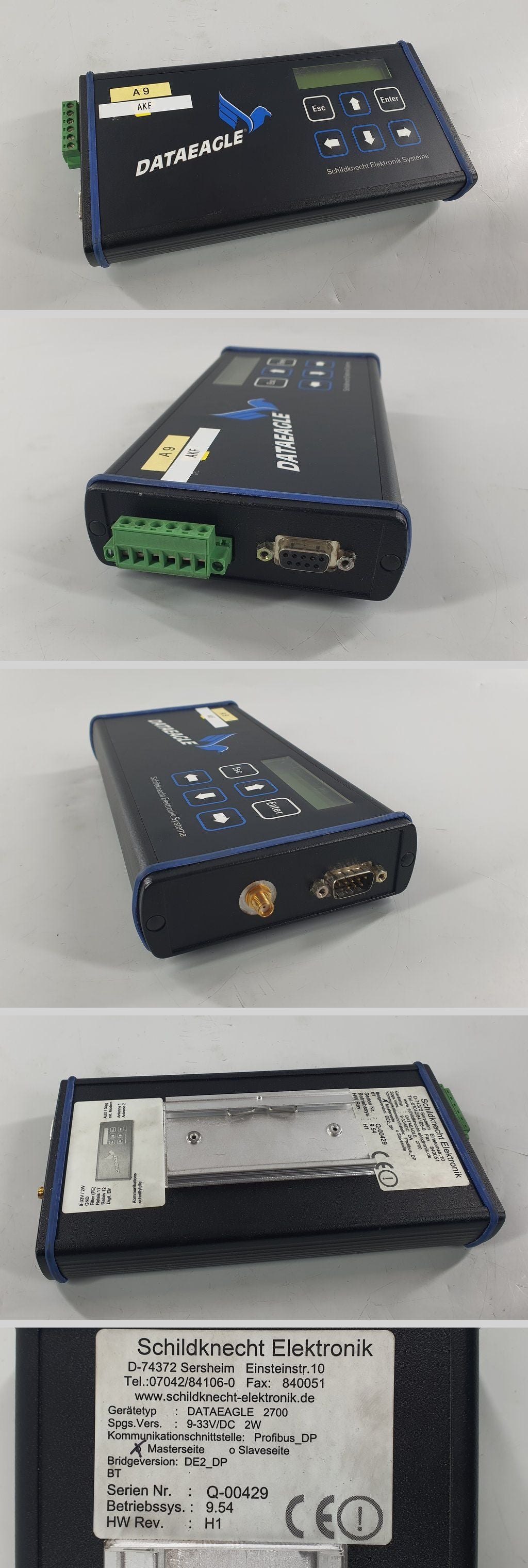 PQ2592 Datenfunksystem Schildknecht Dataeagle 2700 Masterseite 9.54 H1_2