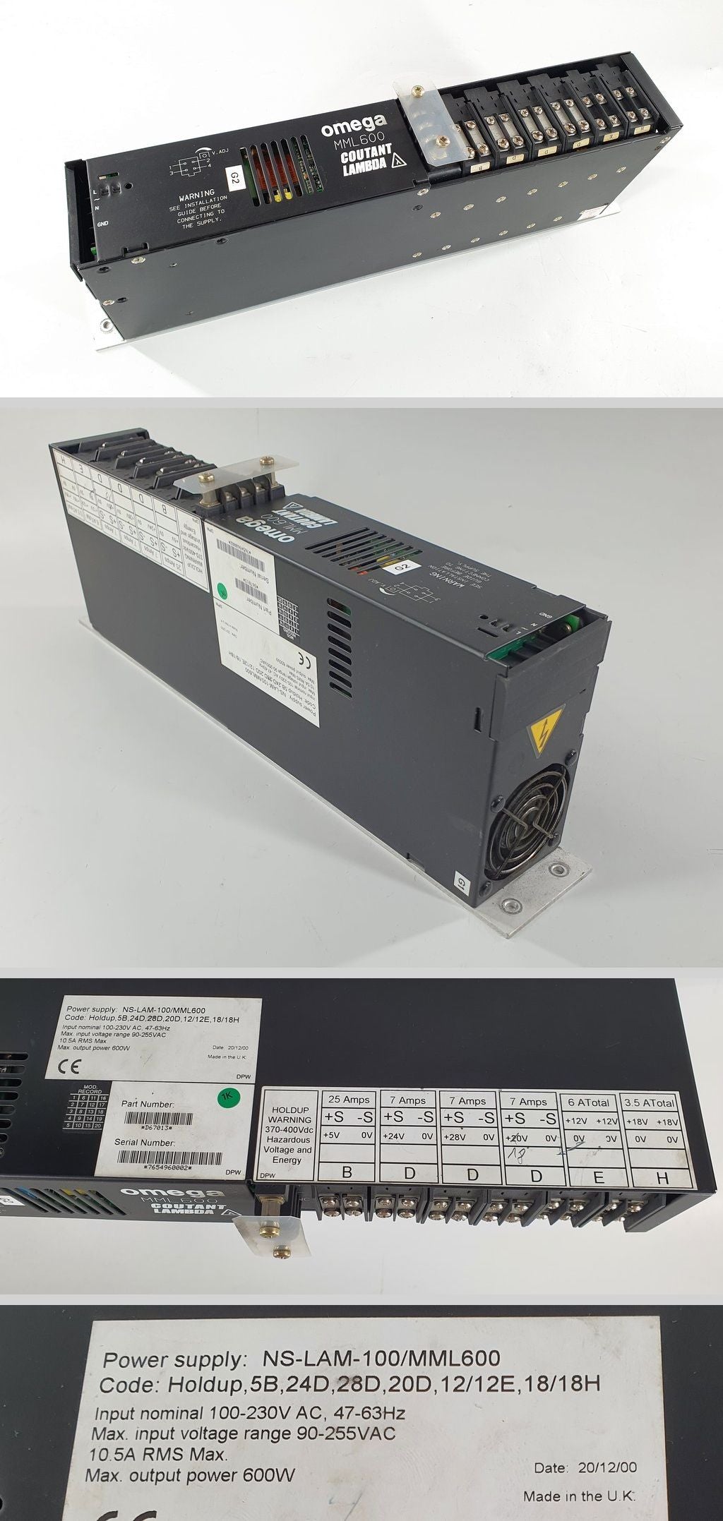 PQ2812 Power Supply Lambda Omega MML600 NS-LAM-100/MML600_2