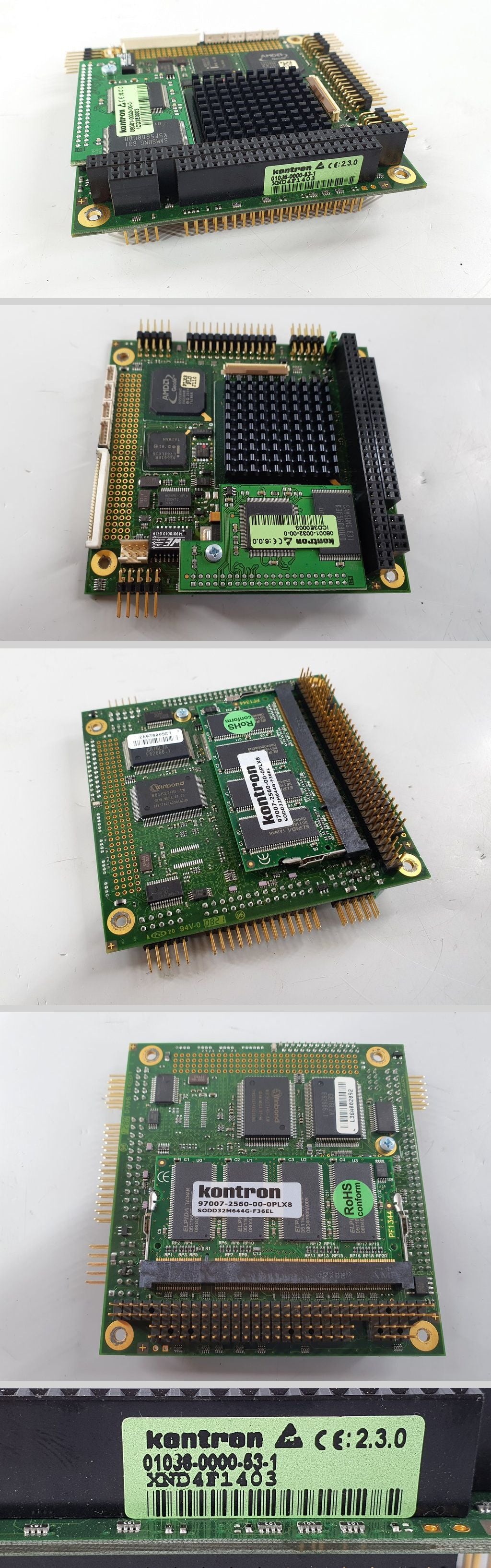 .PQ3001 Motherboard CPU EAE Kontron 01036-0000-53-1 Version 2.3.0_2