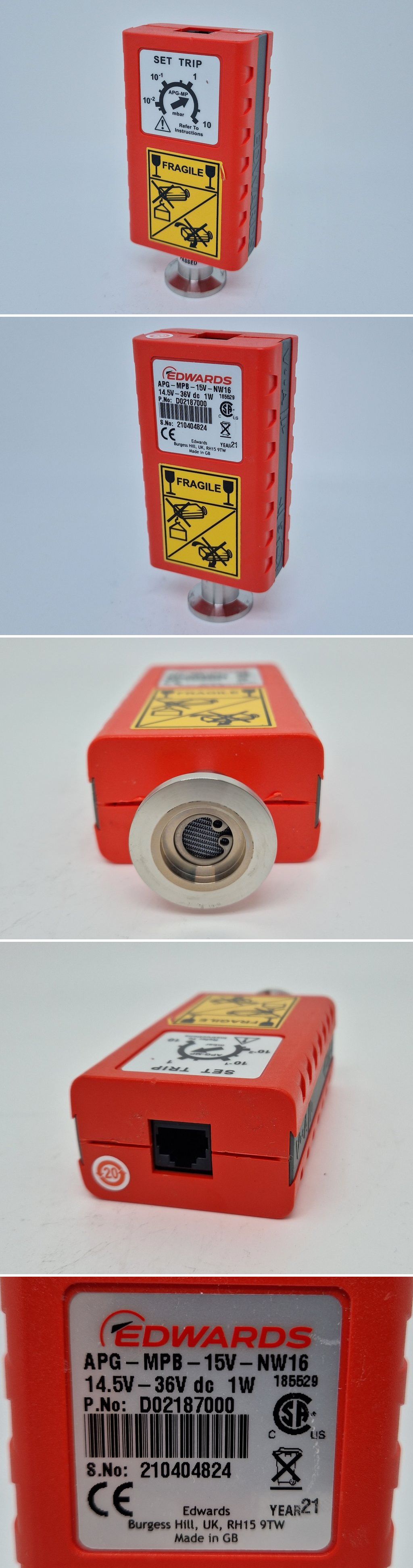 PQ3149 Pirani gauge Vakuummeter Edwards APG-MPB-15V-NW16_2