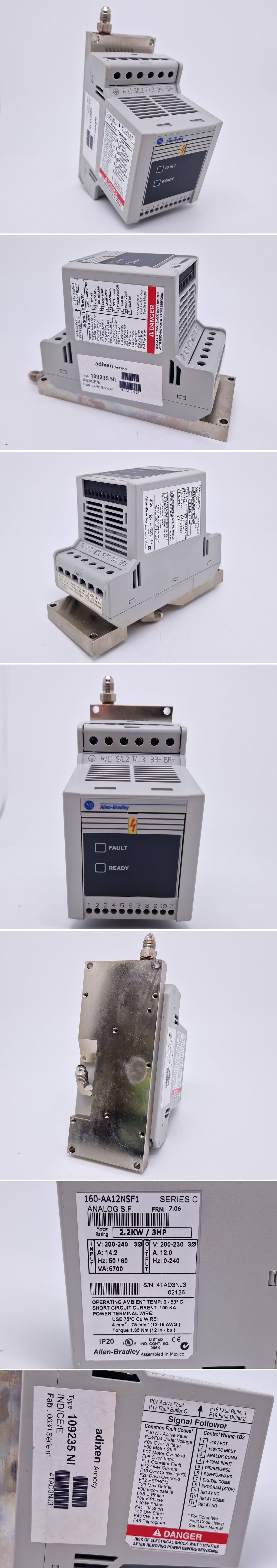 PQ3209 Frequenzumrichter Allen-Bradley 160-AA12NSF1_2