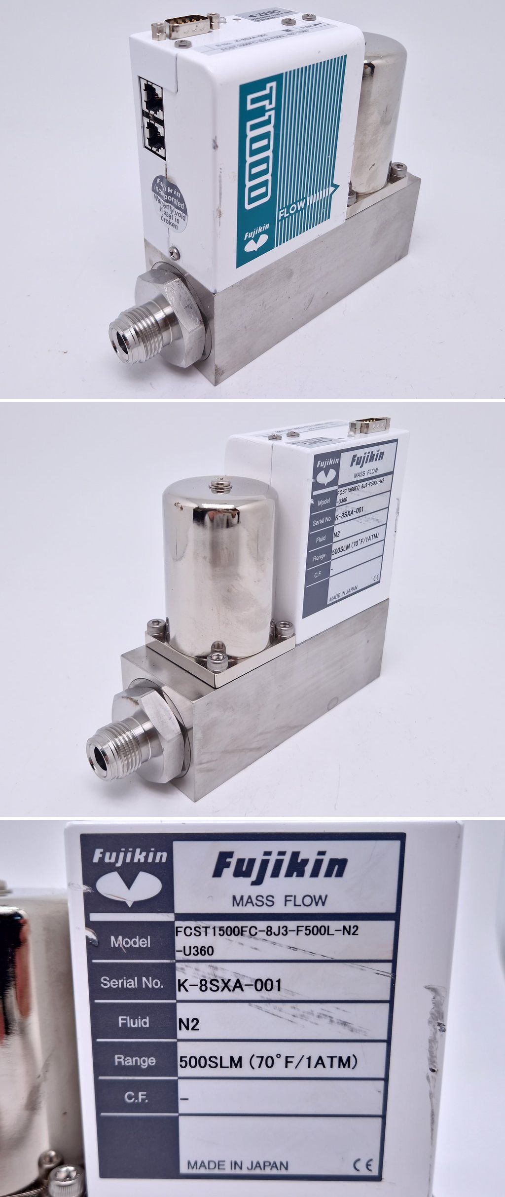 PQ3221 Mass Flow Controller Fujikin FCST1500FC-8J3_2