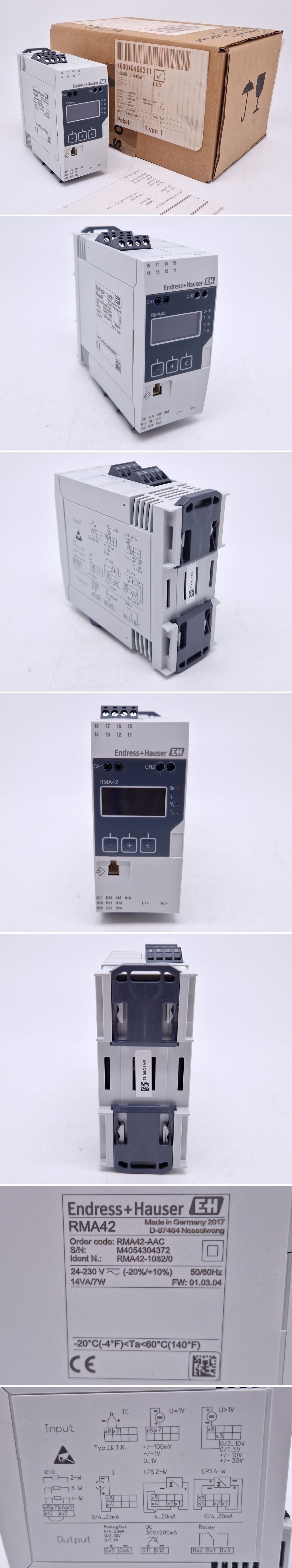 PQ3307 RMA42 Endress Hauser RMA42-AAC