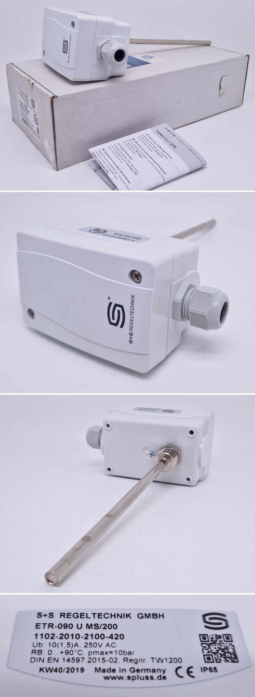 PQ3413 Einschraubtemperaturregler S+S ETR-090 U MS/200 1102-2010-2100-420