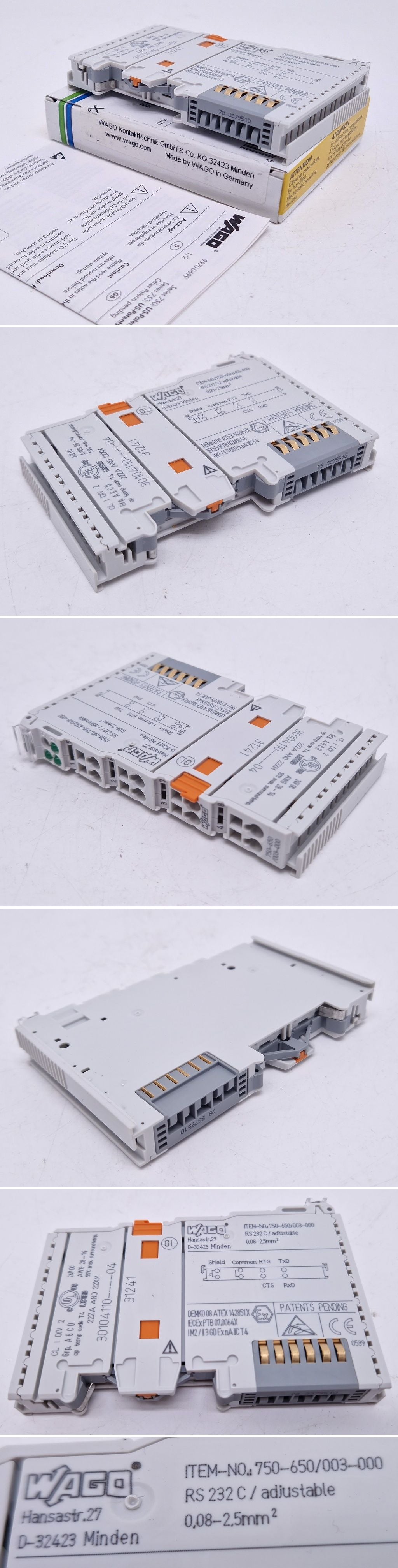 PQ3537 Serielle Schnittstelle Wago 750-650/003-000