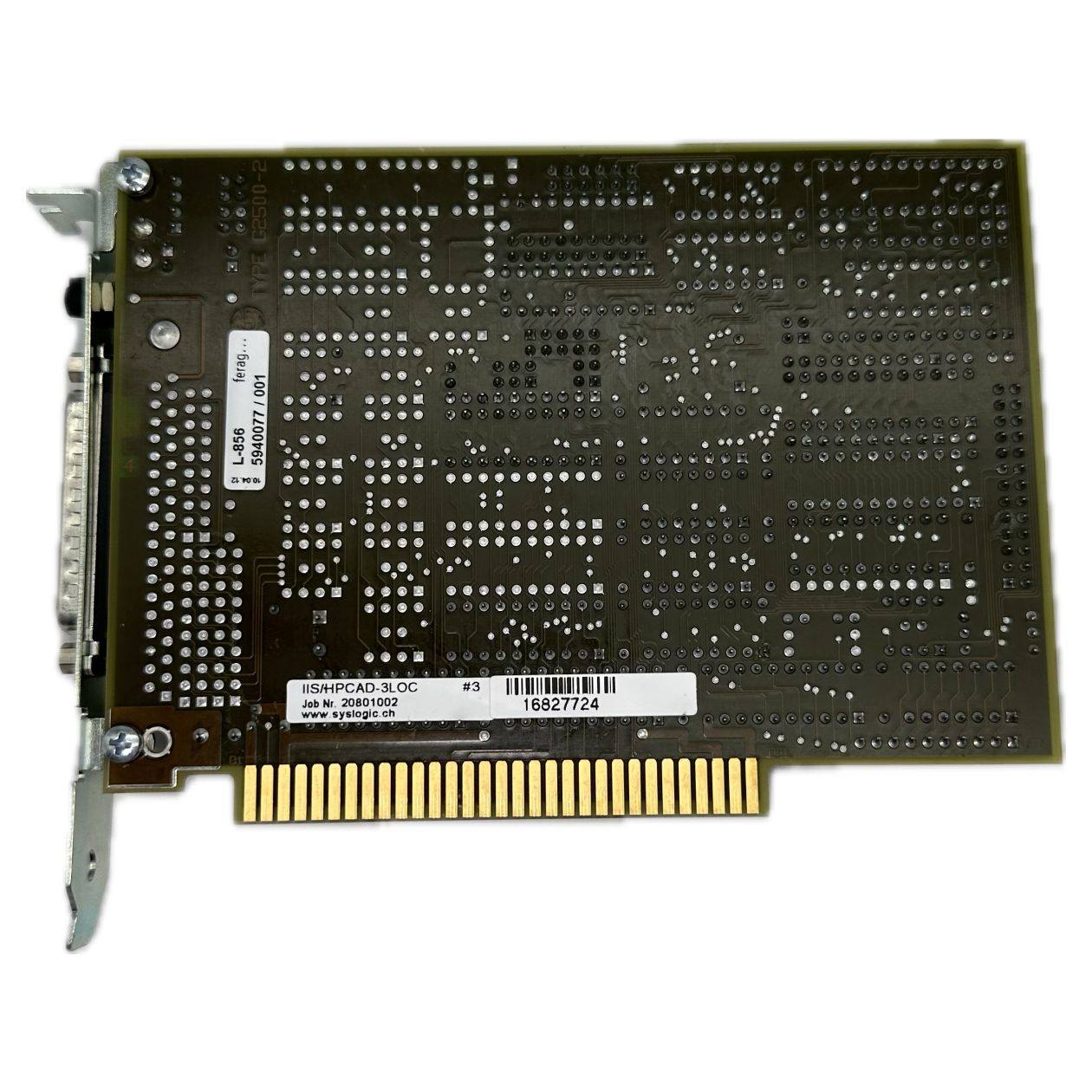 PQ3825 ISA PC Interface Card Syslogic HPCAD-3A IIS/HPCAD-3LOC _3