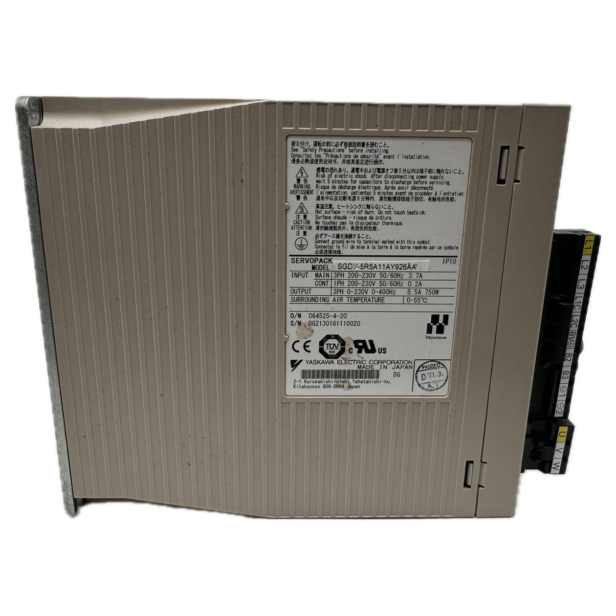 Servoregler Yaskawa SGDV-5R5A11AY926AA_3