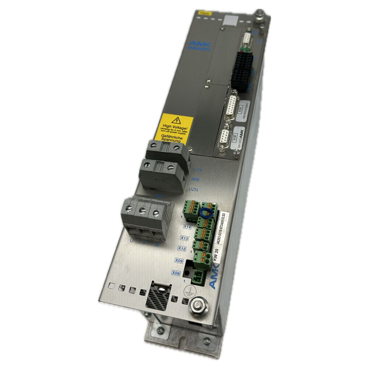 PQ4655 Servoregler AMK KW20 KW-R03 IN 540-650V DC Out 3x350VAC 20kVA 0-800Hz