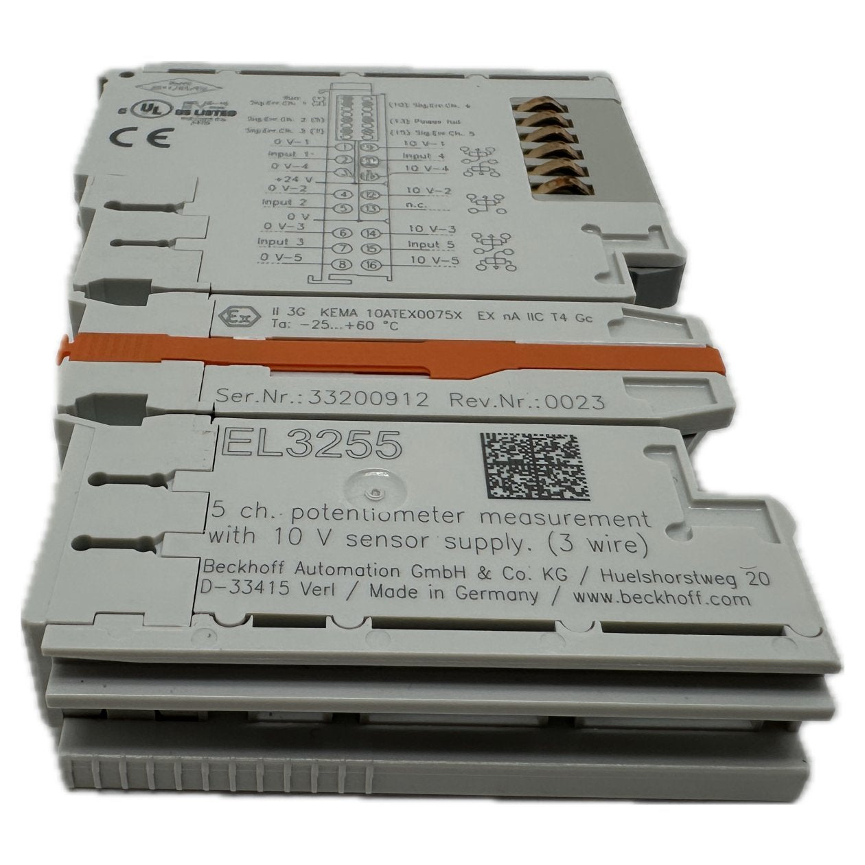 PQ4825 Potentiometer measurement Beckhoff EL3255_3