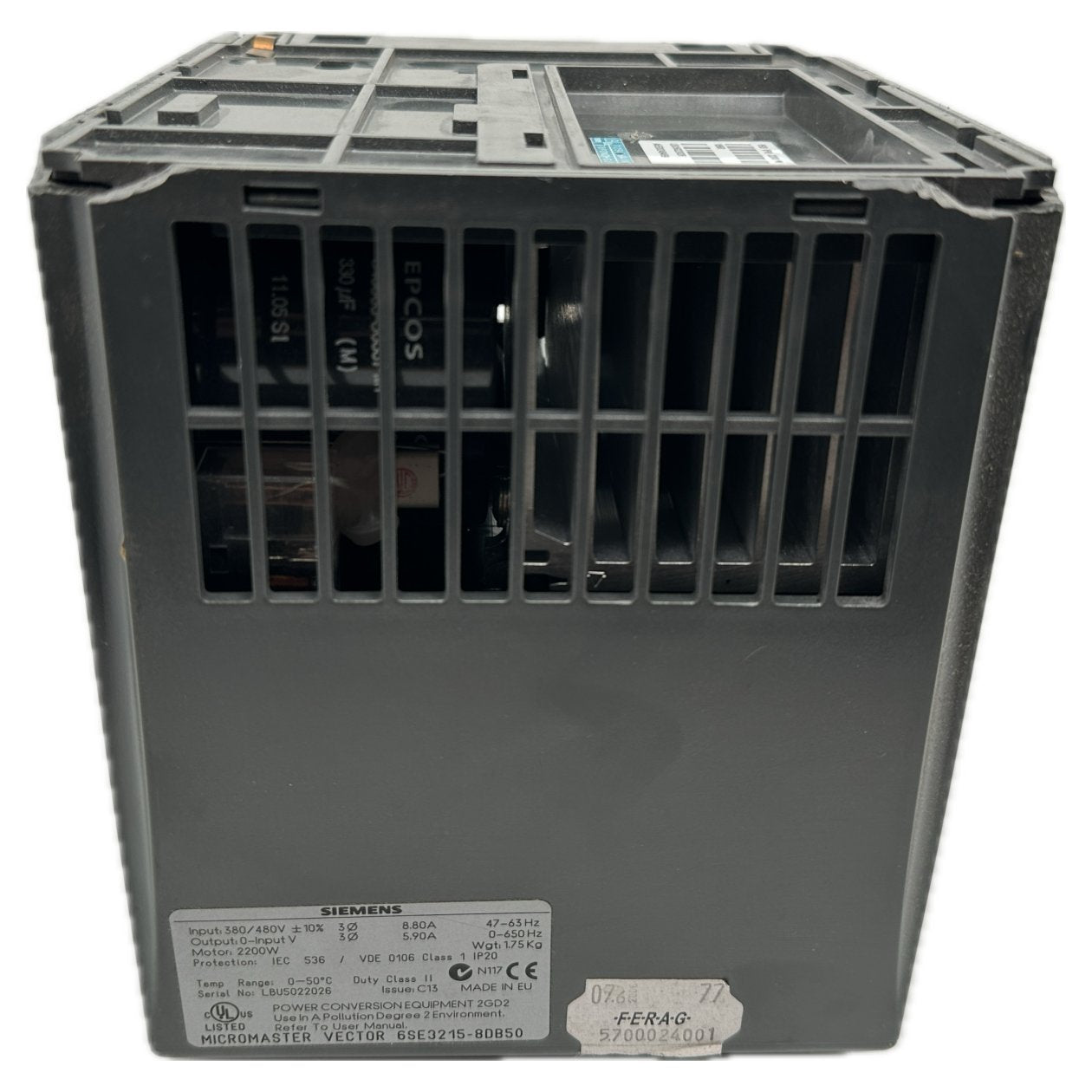 PQ4986 MICROMASTER Vector Siemens 6SE3215-8DB50 400V 2200W Gehäuse beschädigt_3