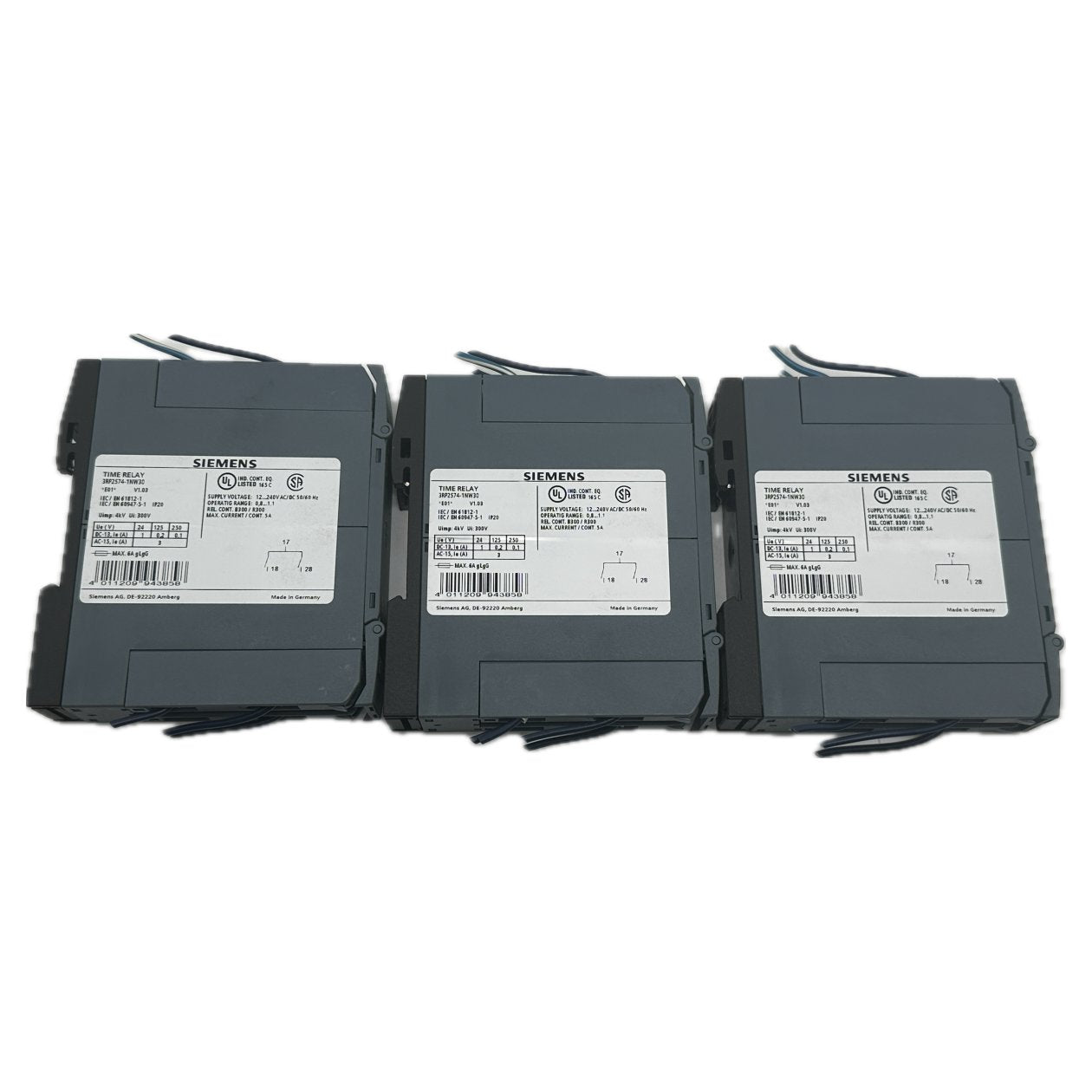 PQ5063 Posten 3 Stück Time Relay Siemens 3RP2574-1NW30_3