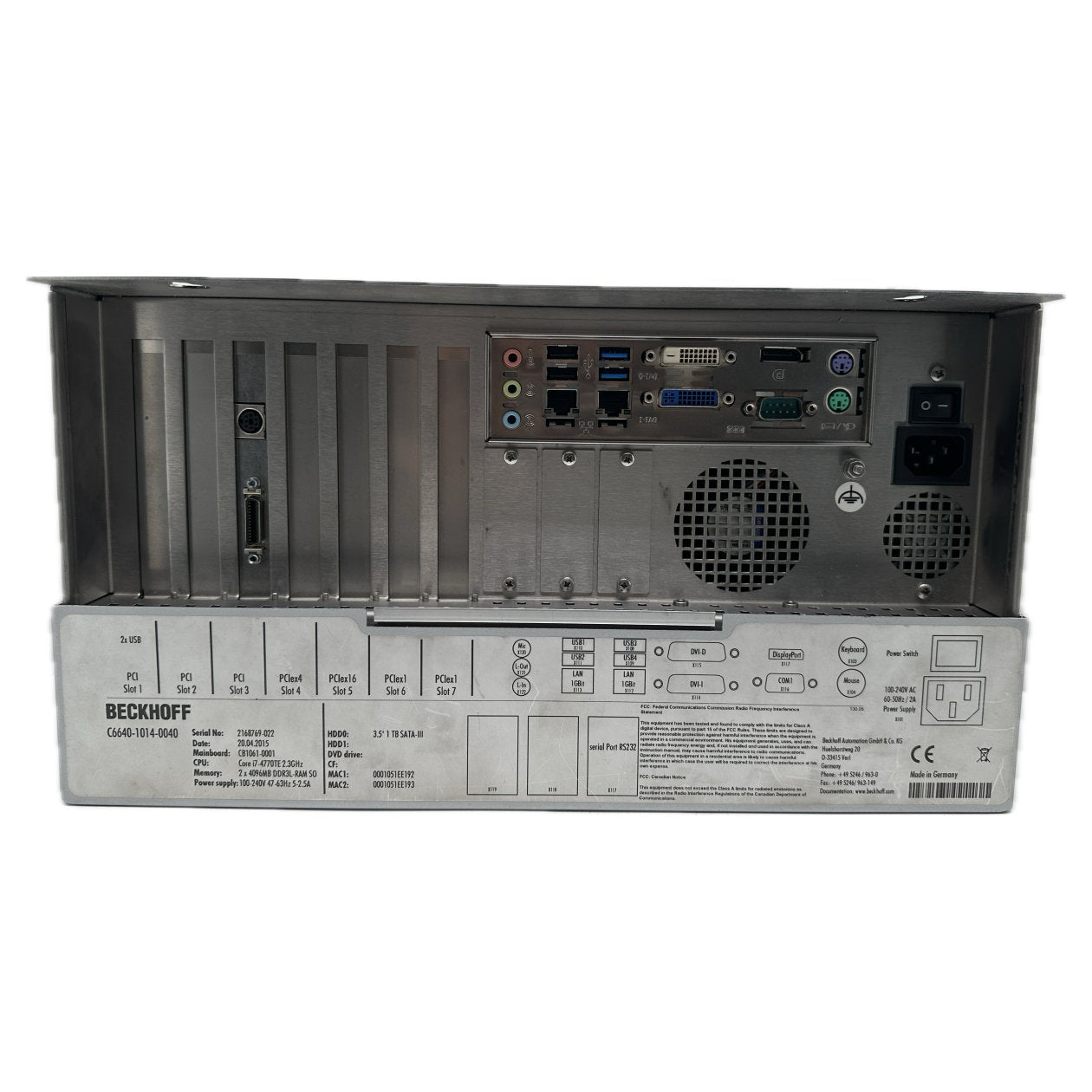 Industrie-PC Beckhoff C6640-1014-0040 Core i7-4770TE CB1061-0001_5