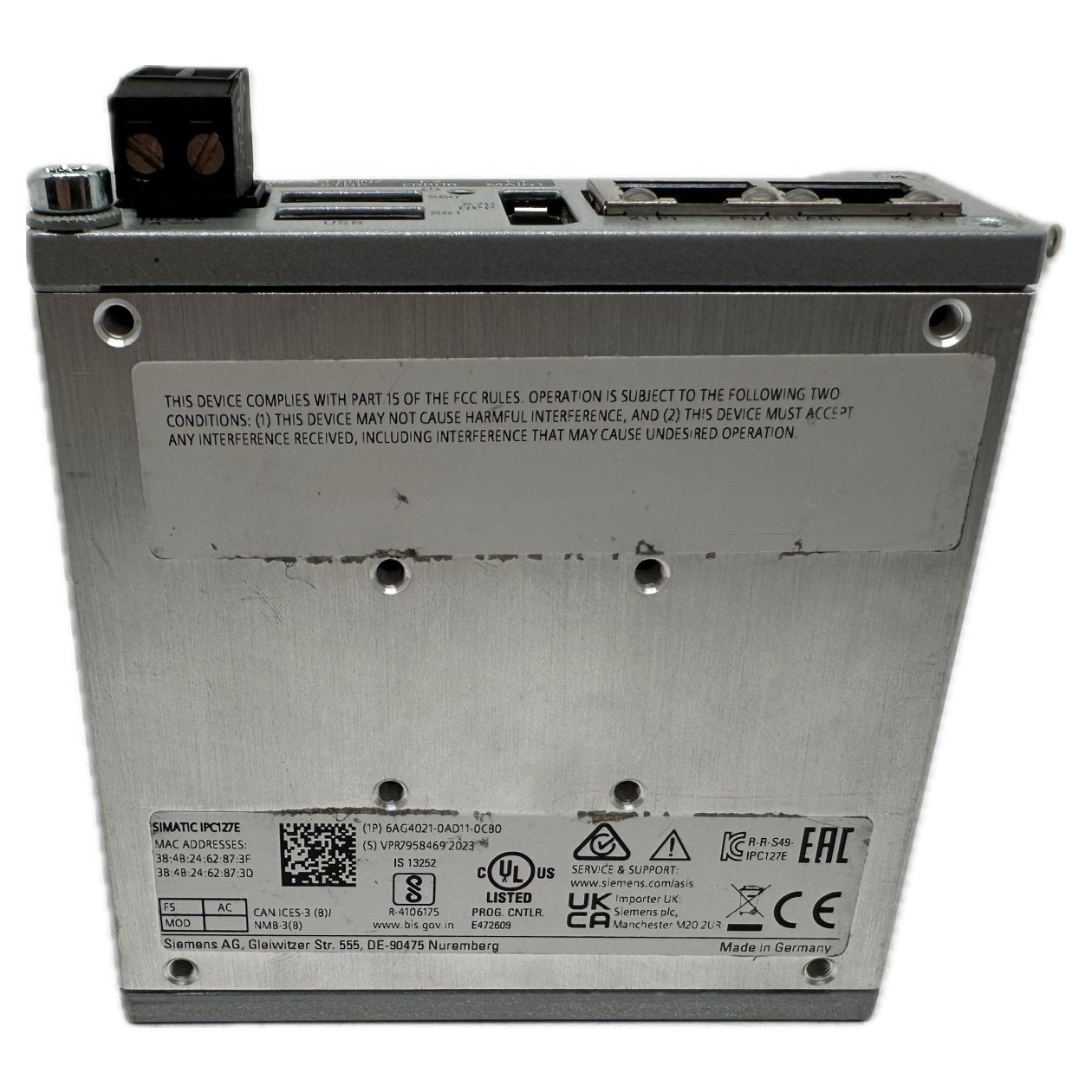 PQ5102 Simatic Box Pc Siemens 6AG4021-0AD11-0CB0 2x 10/100/1000 Mbps RJ45_2