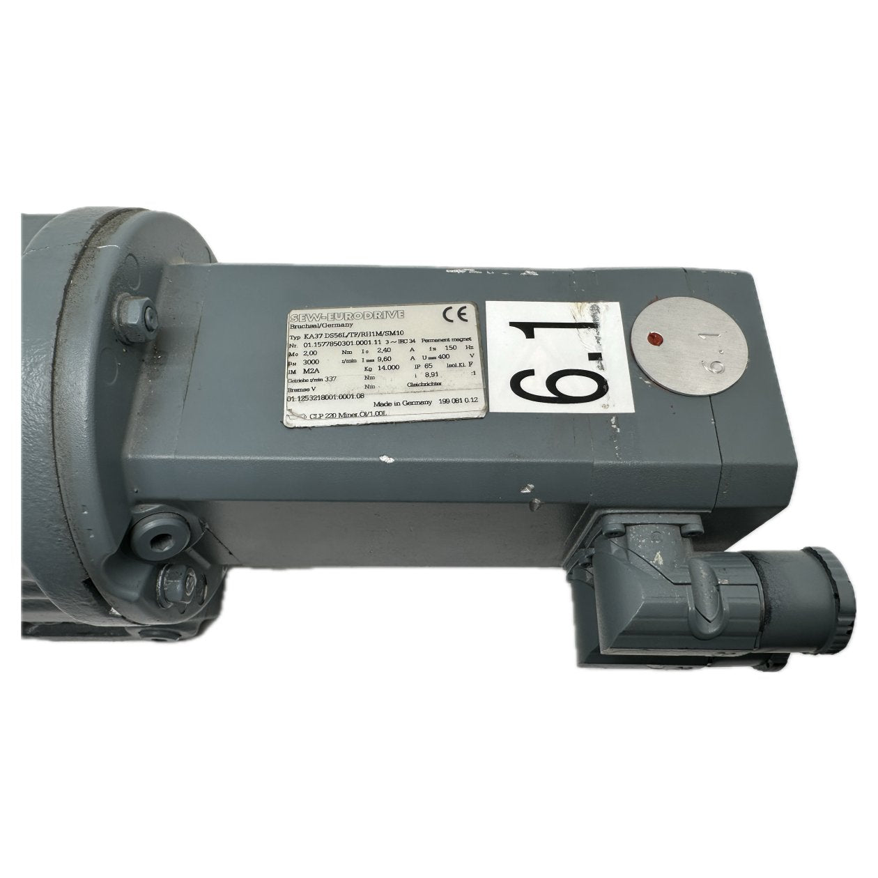 PQ5109 Servomotor Sew KA37 DS56L/TF/RH1M/SM10 3000 r/min 9.60 A 400 V 2.00_3