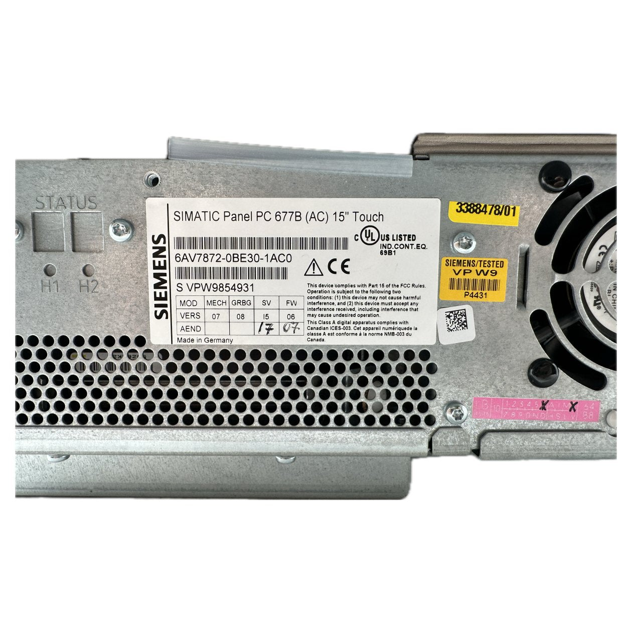 PQ5110 Simatic Panel PC 677B Siemens 6AV7872-0BE30-1AC0_3