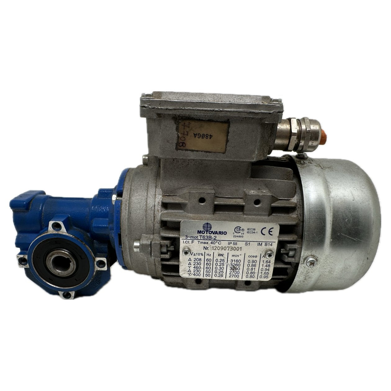 PQ5183 Getriebemotor Motovario SW 030 T63-B2 50 Hz 2700r/min_3