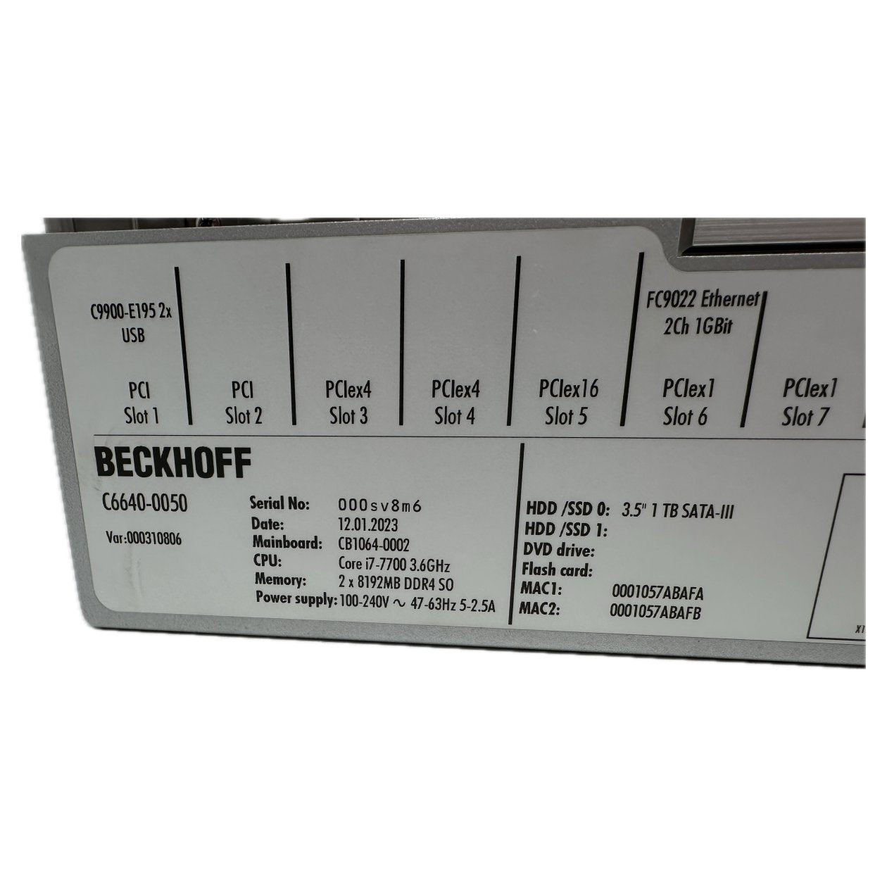 Industrie-PC Beckhoff C6640-0050 Core i7-7700 CB1064-0002_7