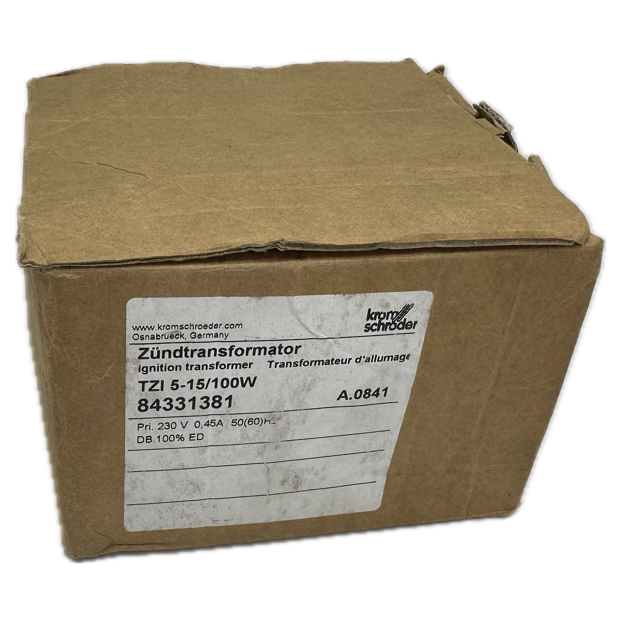 PQ5270 Zündtransformator Kromschröder TZI 5-15/100W 84331381 230V AC 5kv
