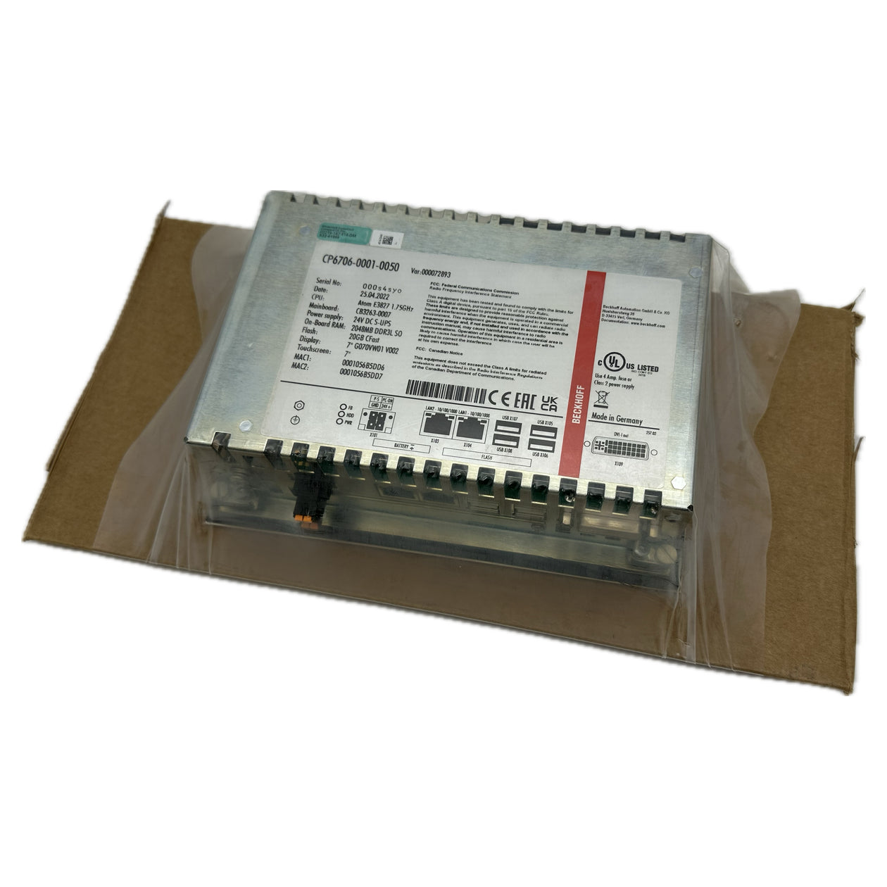 PQ5277 7 Zoll Touchpanel Beckhoff CP6706-0001-0050 24.4.2022 ohne Karton_5