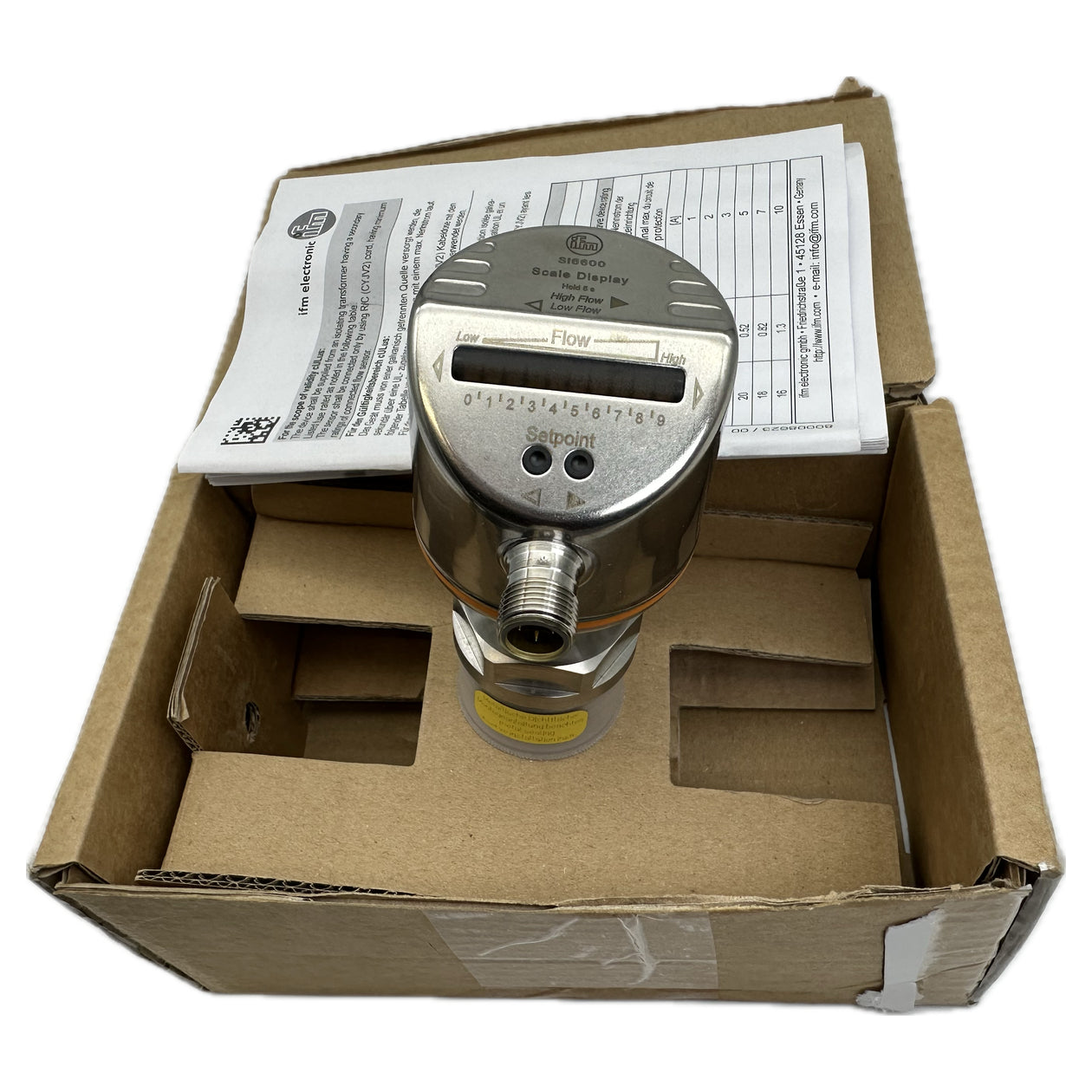 PQ5279 Strömungswächter IFM SI6600 SIR11ABBFPKG/US-100-IPF Karton defekt_3