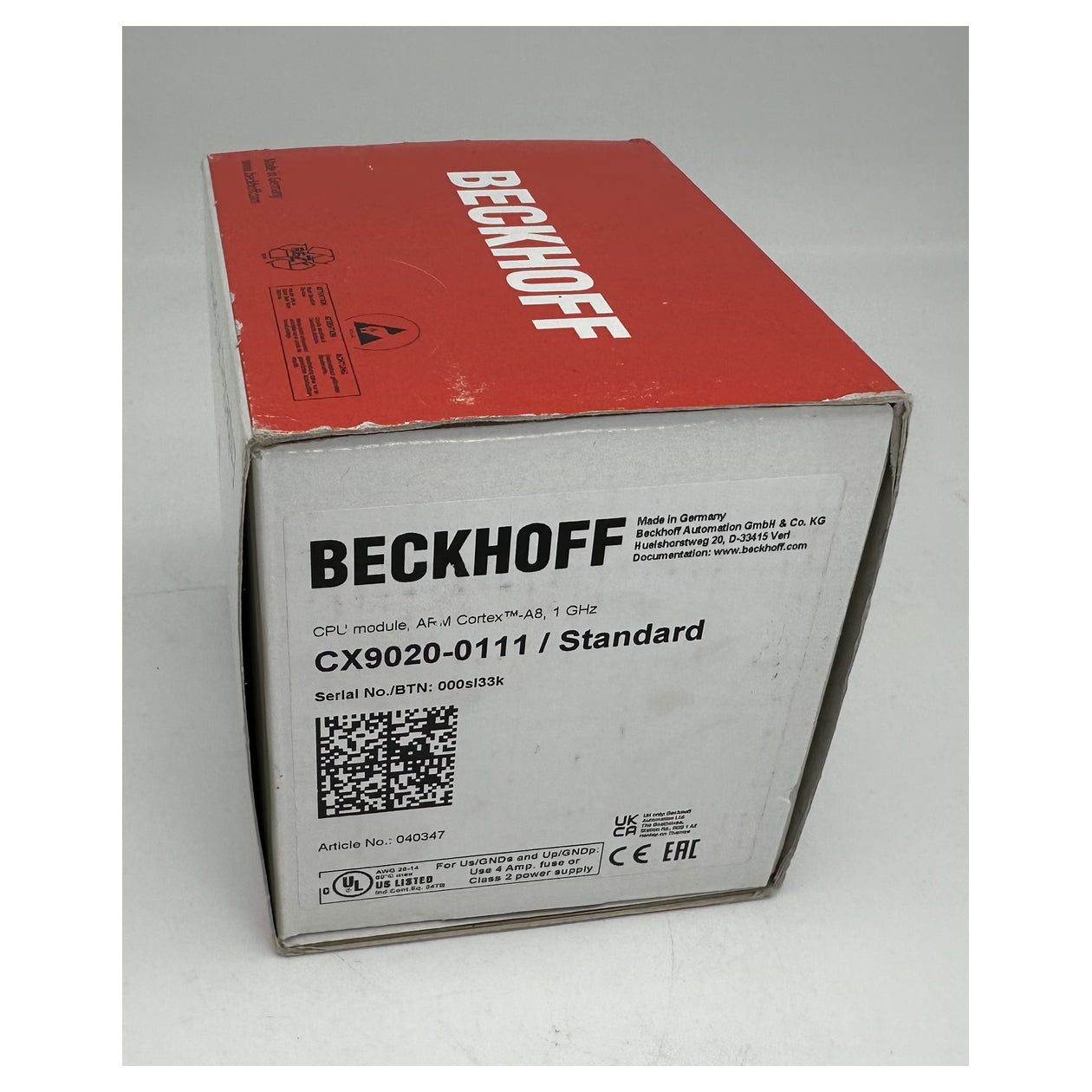 PQ5293 1 GHz ARM Cortex A8 Ethernet Steuerung Beckhoff CX9020-0111