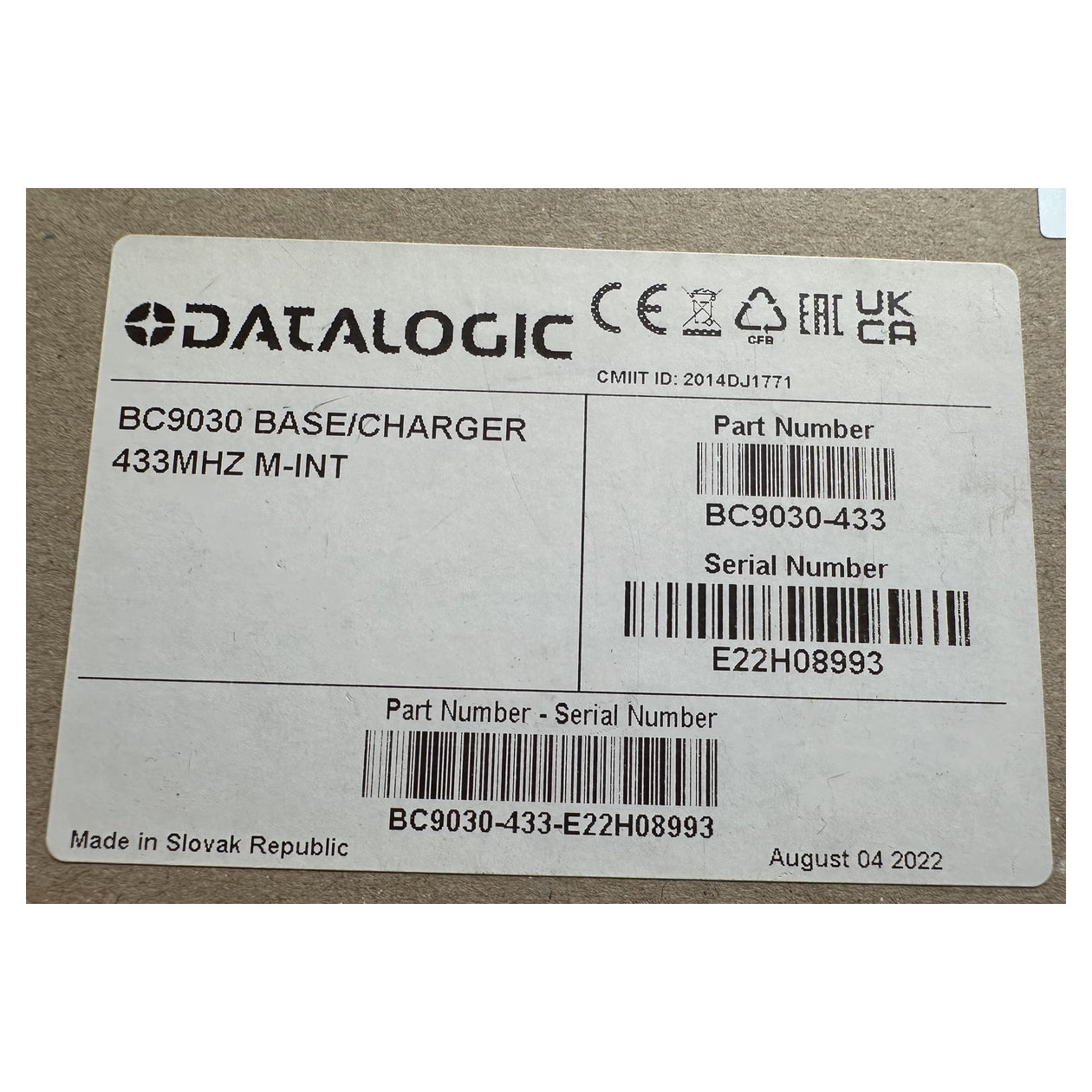 PQ5314 Base Charger Datalogic M-INT 433 BC9030 OVP_7