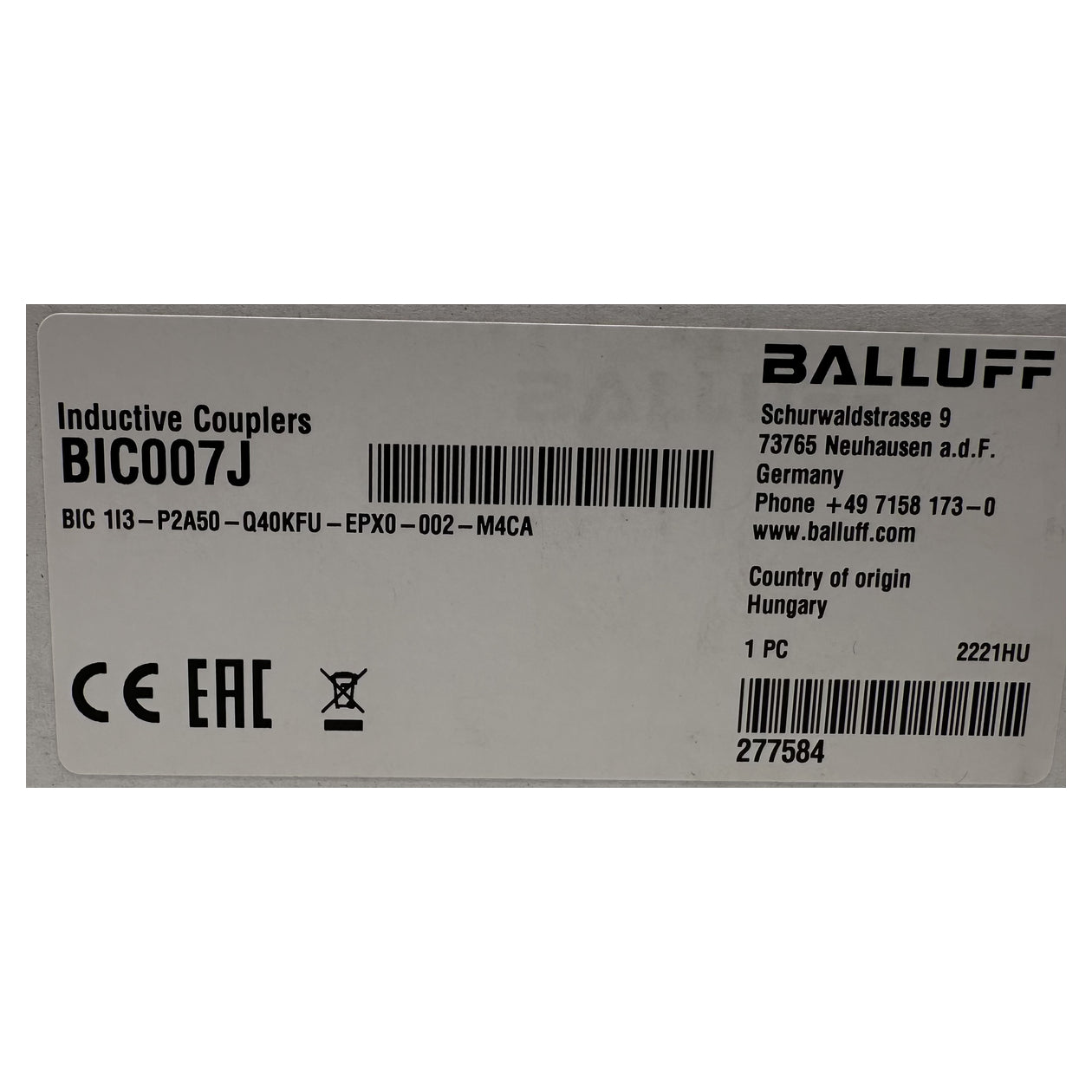 PQ5316 Inductive Coupler Ballufff BIC007J BIC1I3-P2A50-Q40KFU-EPX0-002-M4CA OVP_6