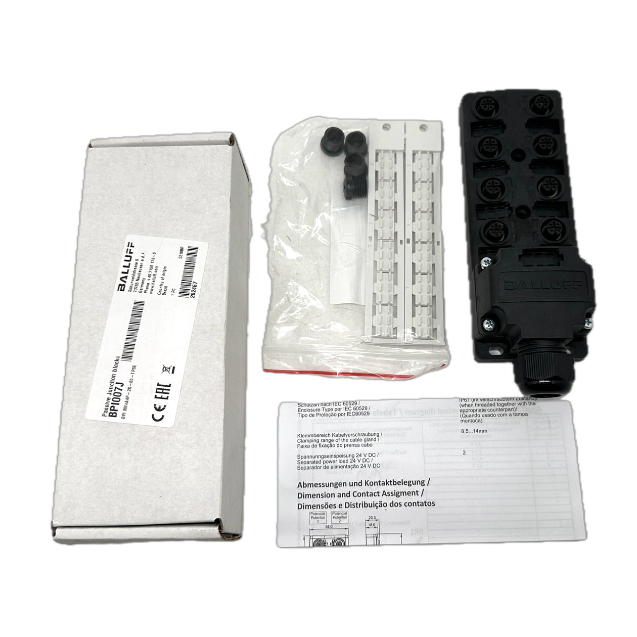 PQ5318 Passivverteiler Balluff BPI007J BPI 8M4A4P-2K-00-TPSE OVP_2
