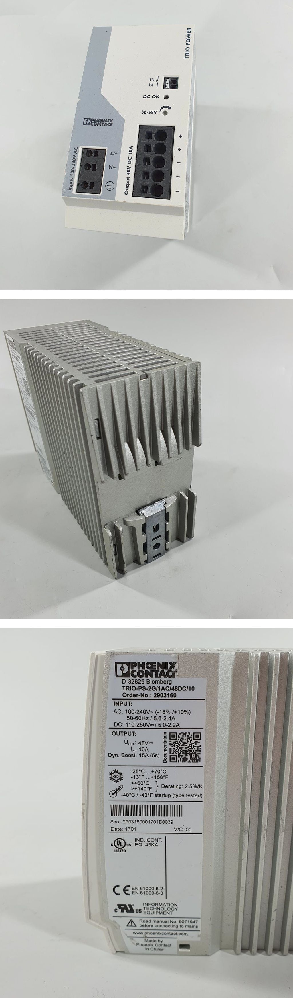 PQ61 Power Supply Phonix Contact Trio-PS-2G/1AC/48DC/10 2903160_2