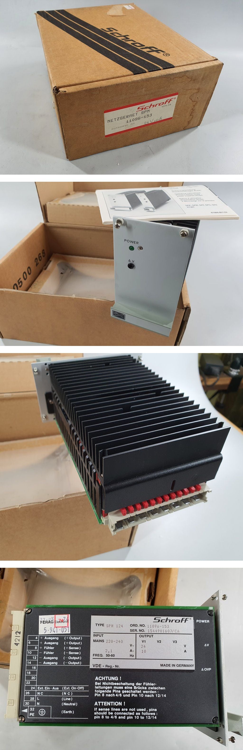 PQ623 Power Supply Netzteil Schroff SPN 124 11096-153 Ferag 5-941-051_2