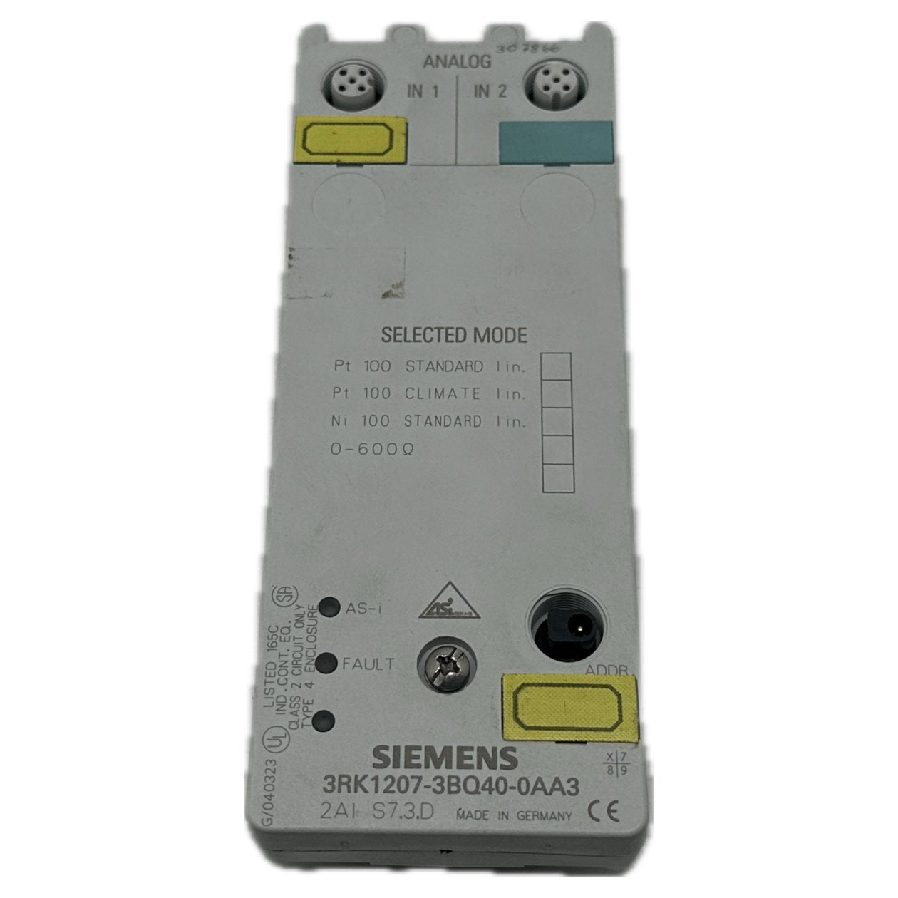 RJ600 Analogeingangsmodul Siemens 3RK1207-3BQ40-0AA3 E06