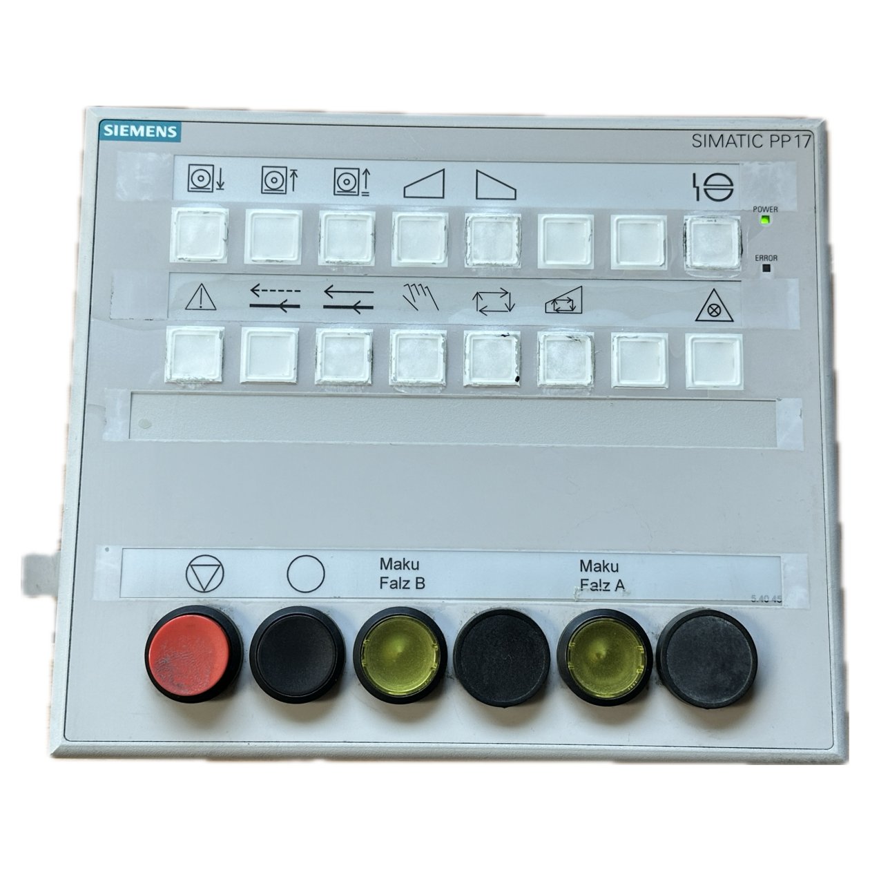 AJ1116 Push Button Panel Siemens 6AV3688-3CD13-0AX0 Mit Druckknöpfen