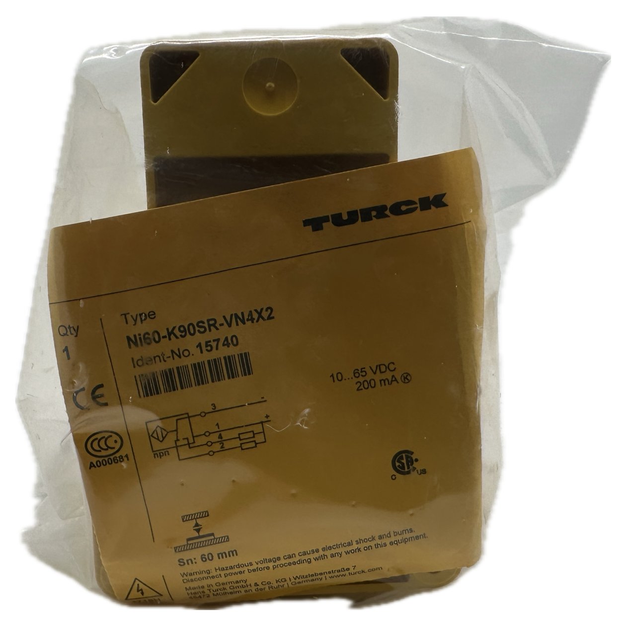 Näherungssensor Induktiver Sensor Turck Ni60-K90SR-VN4X2_3