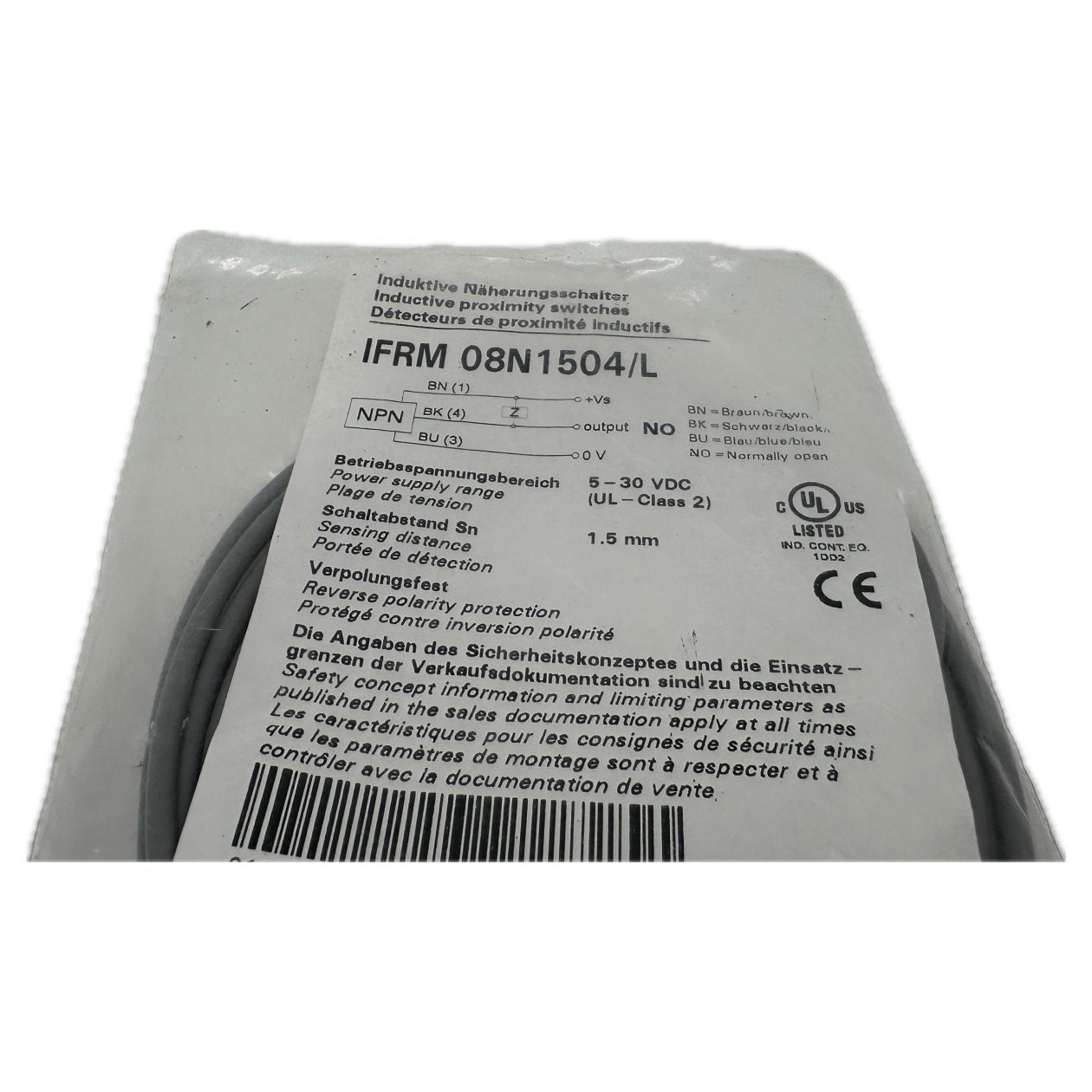 AJ1170 Posten 2 Stück Inductive Sensor Baumer electric IFRM 08N1504/L_3